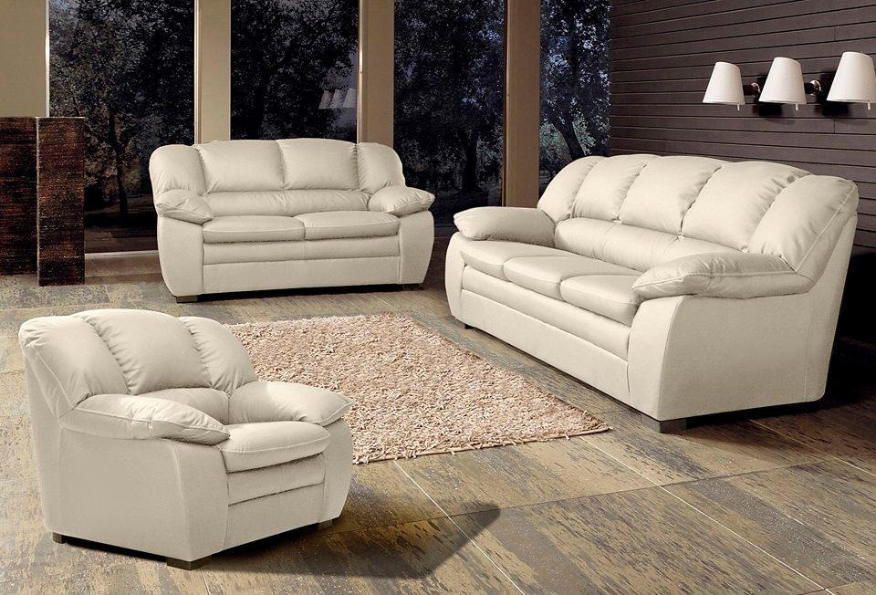 COTTA Polstergarnitur »Casino, Sofa Set, 3-2-1 Sitzer, Wohnzimmer Garnitur«, (Set, 3 tlg.), Sessel, 2-Sitzer, 2,5-Sitzer, hohe Rückenlehne