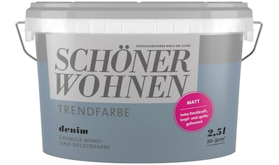 SCHÖNER WOHNEN-Kollektion Wand- und Deckenfarbe »Trendfarbe Denim«, 2,5 Liter, Denim,... kaufen