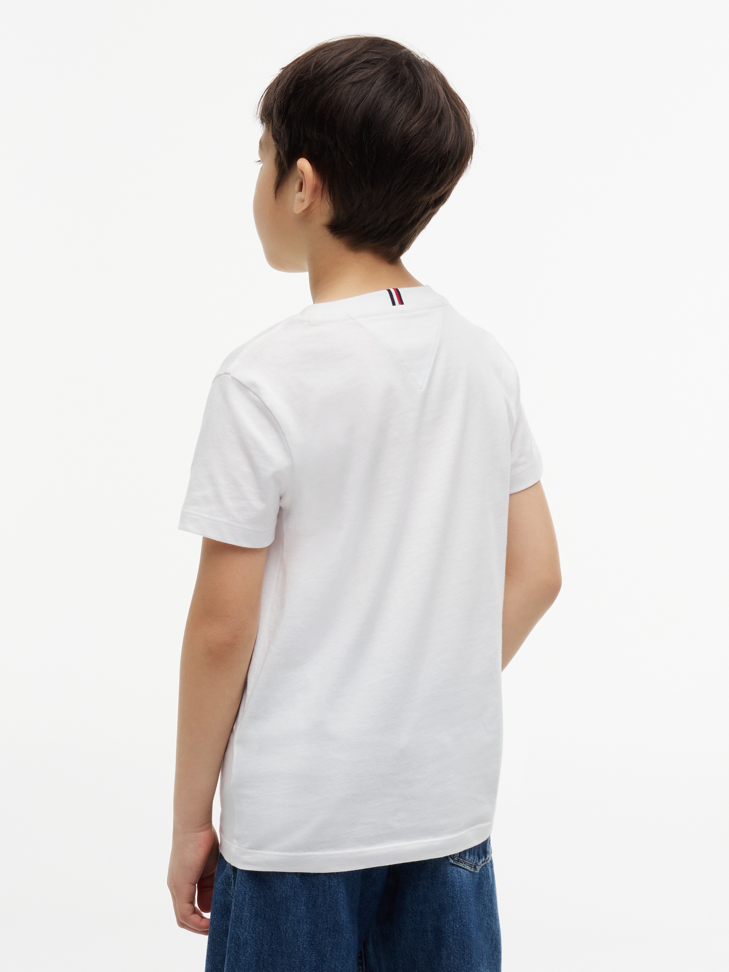Tommy Hilfiger T-Shirt Rundhalsausschnitt, Regular Fit, Kinder bis 16 Jahre, reine Baumwolle
