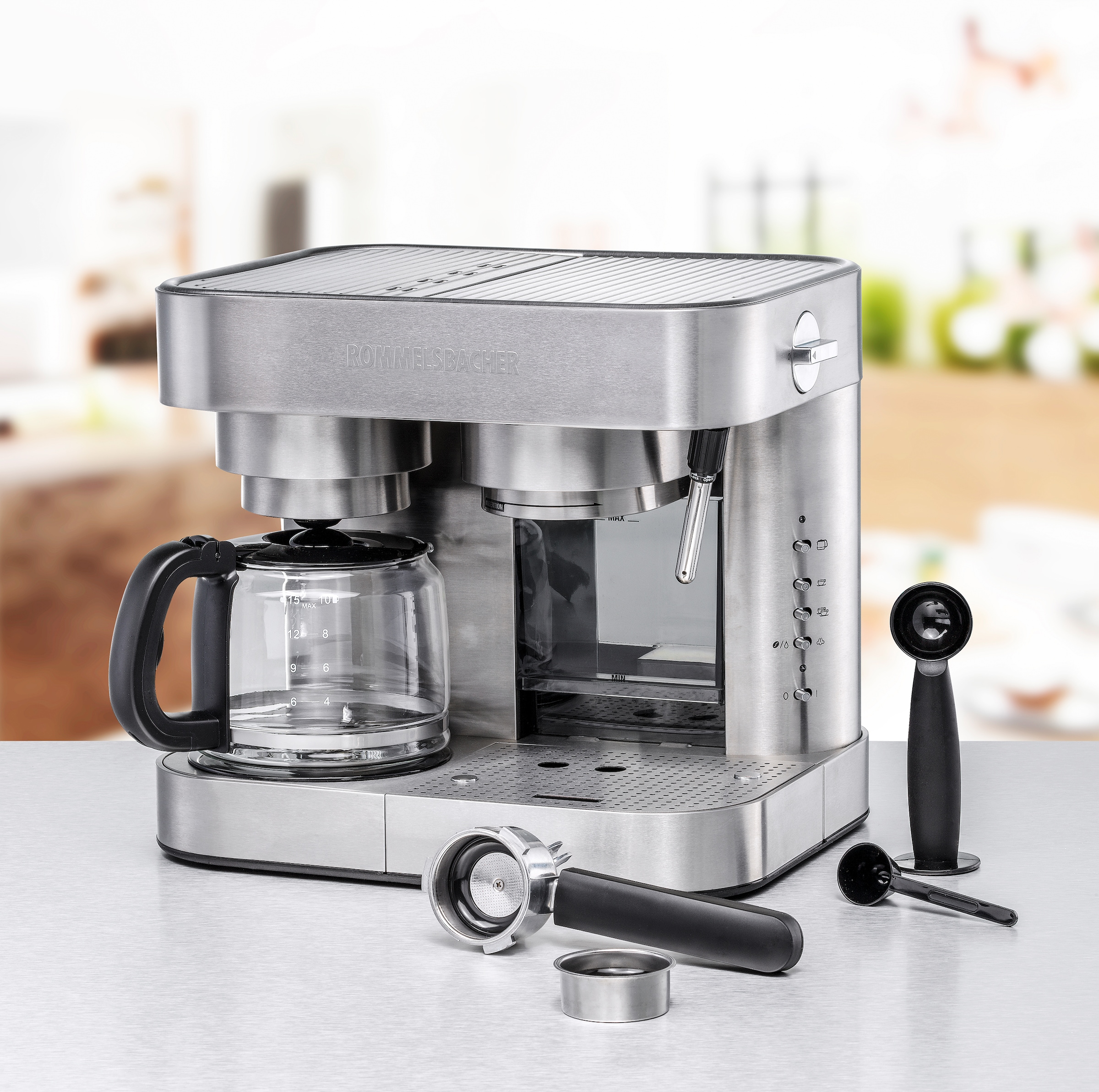 Rommelsbacher Espressomaschine », Kaffeemaschine EKS 3010«, 1,25 l Kaffeekanne, 1x4