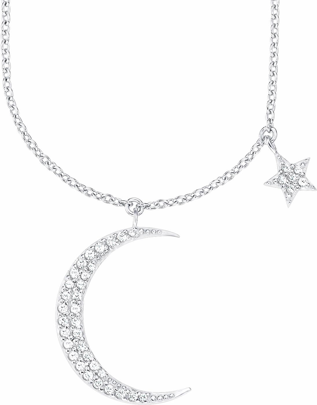 Amor Zirkonia Kette mit »Mond mit und im bestellen Stern«, Online-Shop Anhänger funkelnden