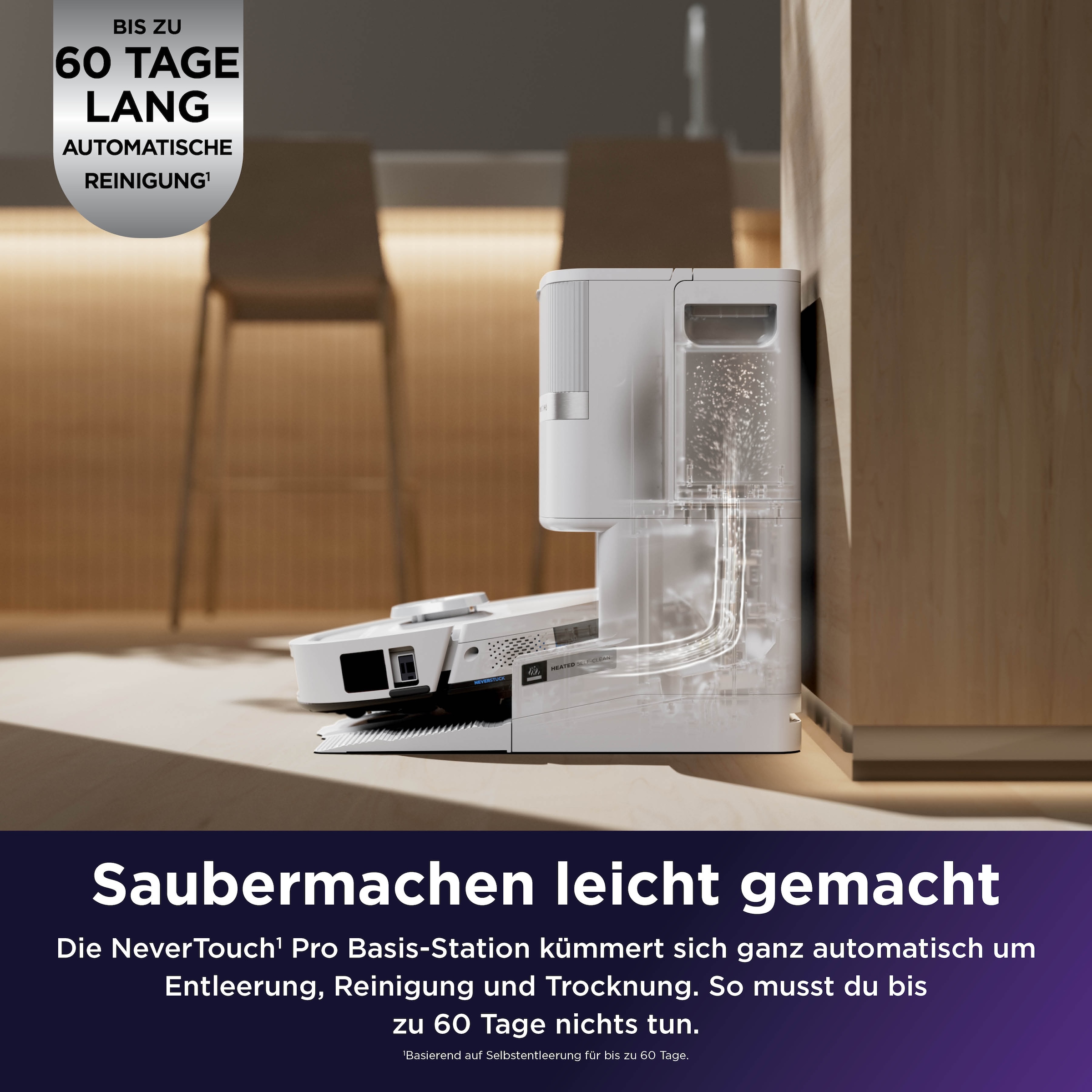 Shark Saugroboter »Shark PowerDetect UV Reveal 2-in-1 Saug- und Wischroboter  Schwarz« UV-Reveal-Technologie, 8 PowerDetect-Technologien