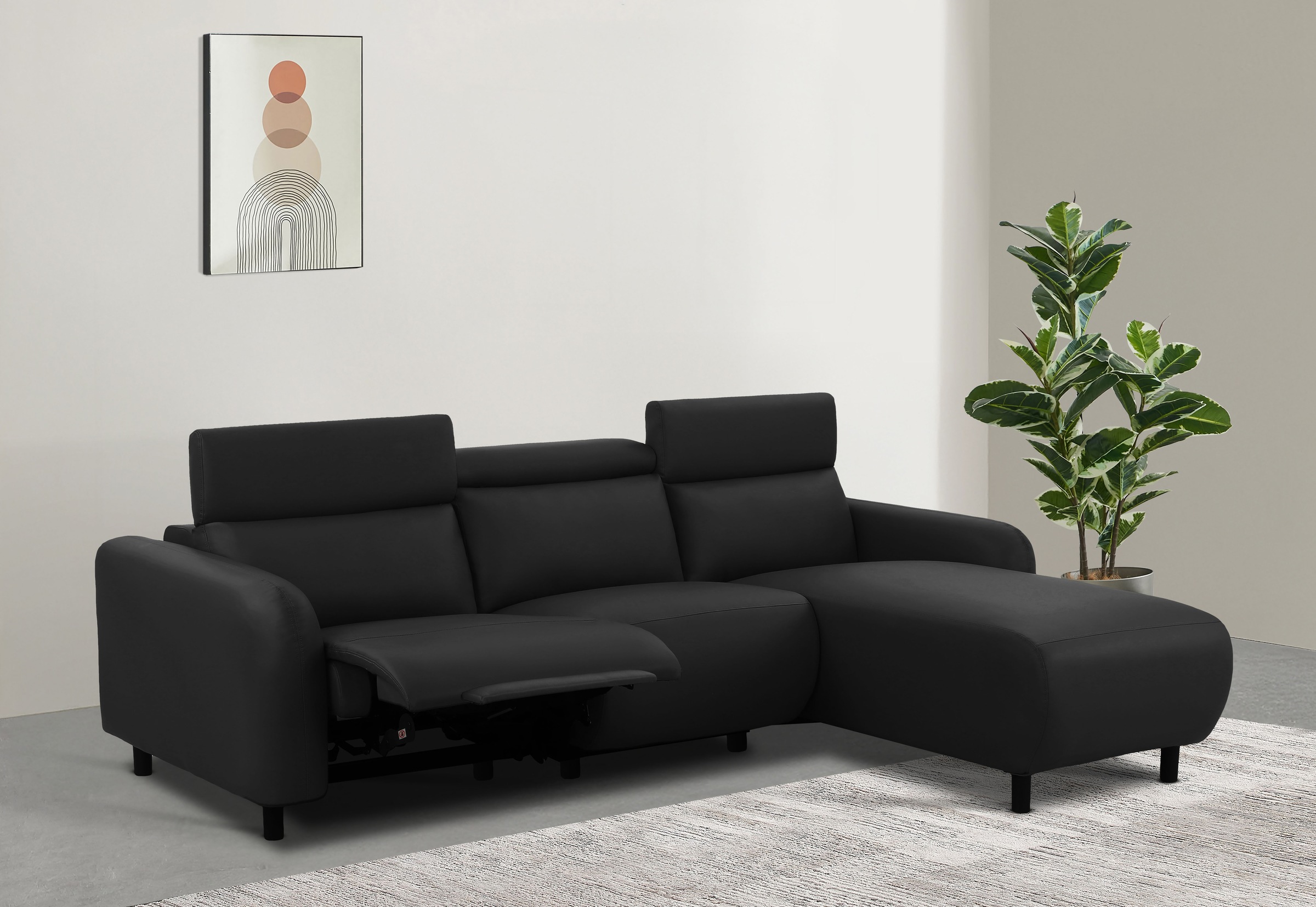 Home affaire Ecksofa »SKAANE Kunstleder, L-Form, 274 cm, manuelle u. elektr günstig online kaufen