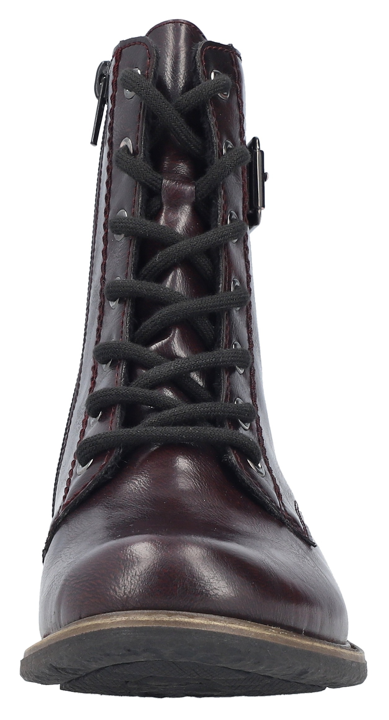 Rieker Schnürstiefelette  Schnürboots, Blockabsatz, mit Reißverschluss für leichtes Anziehen