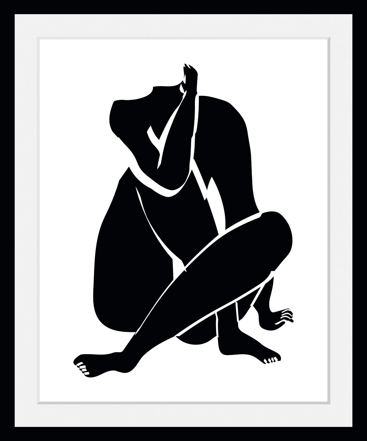 queence Bild »Anna« Abstrakt | Figuren | Kunst | Zeichen 1 Stk. tlg. HD Premium Poster-Druck inkl. Holzrahmen