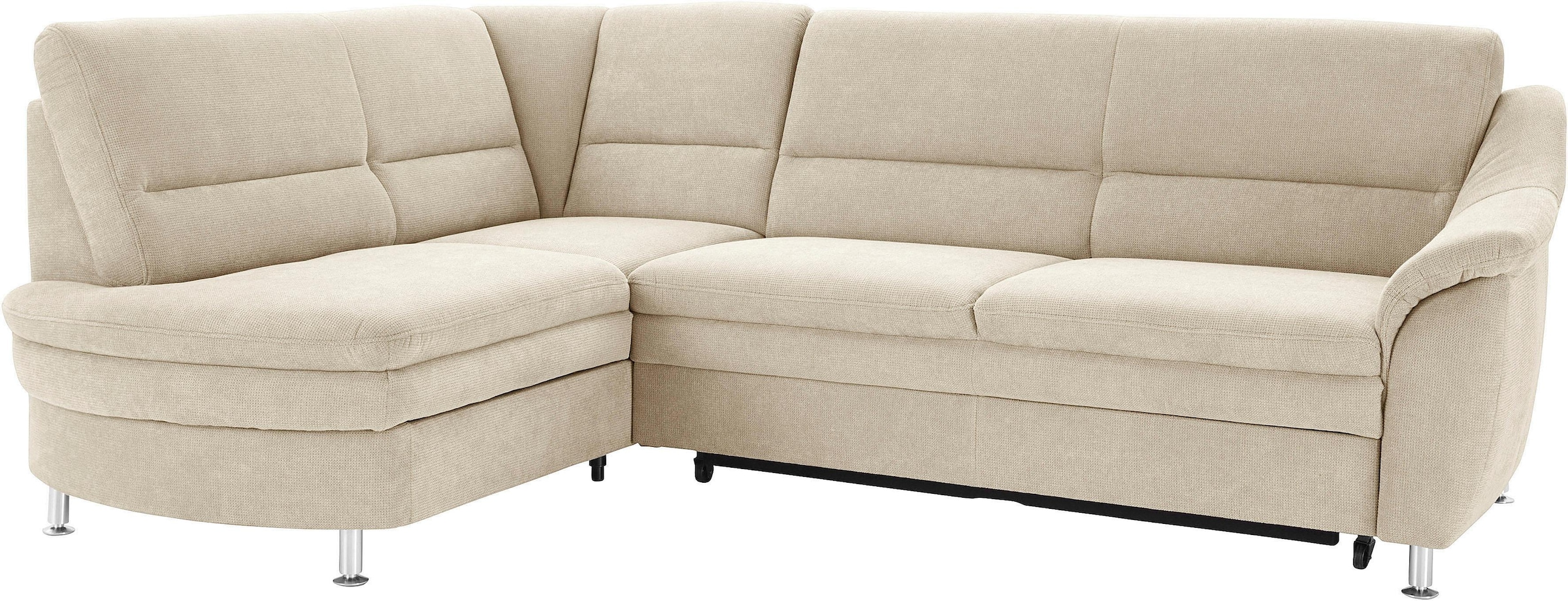 sit&more Ecksofa »Cardoso L-Form«, mit Federkern, wahlweise mit Bettfunktion und Schubkasten