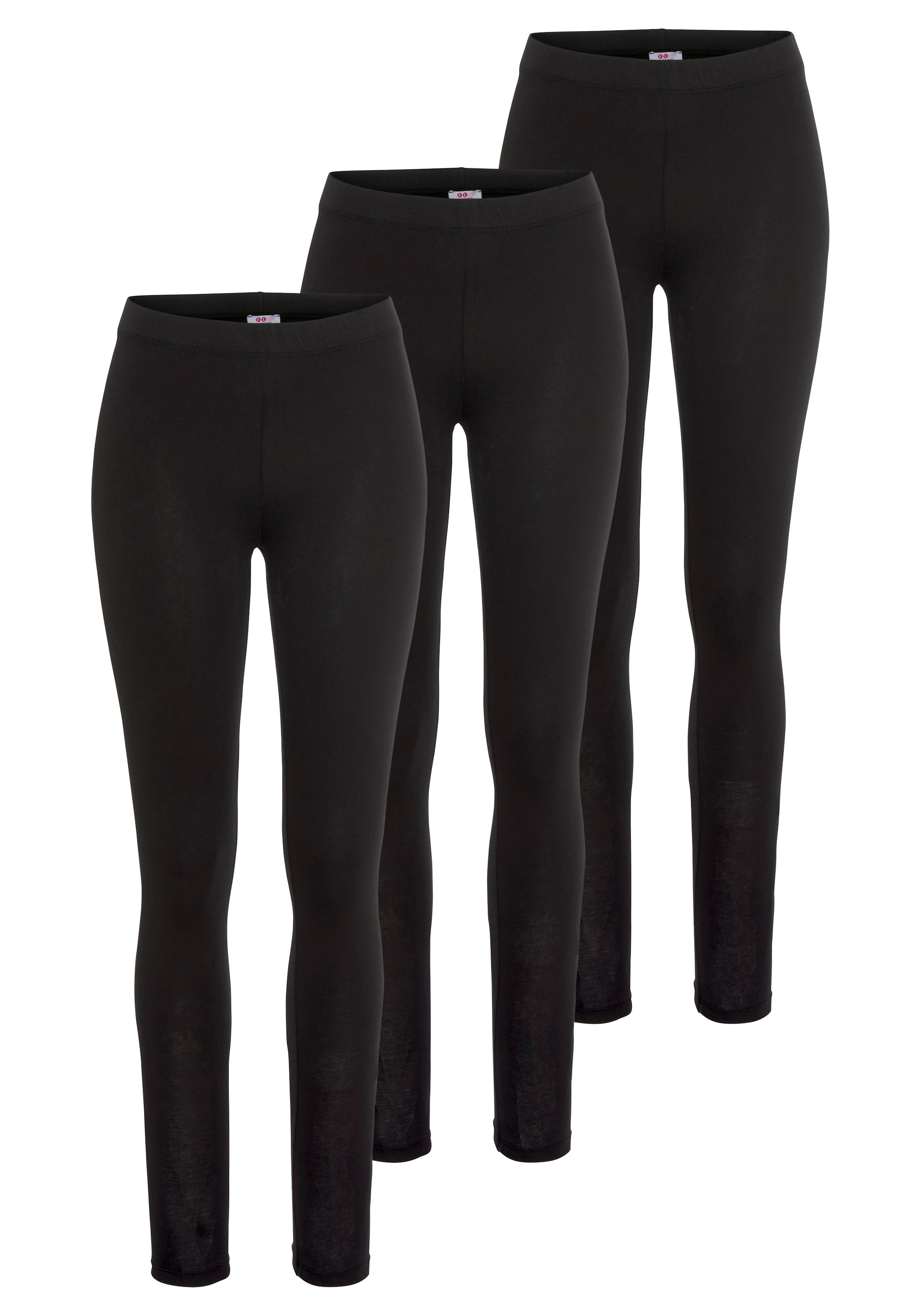 Leggings, (Packung, 3 tlg., 3er- Pack), Basics