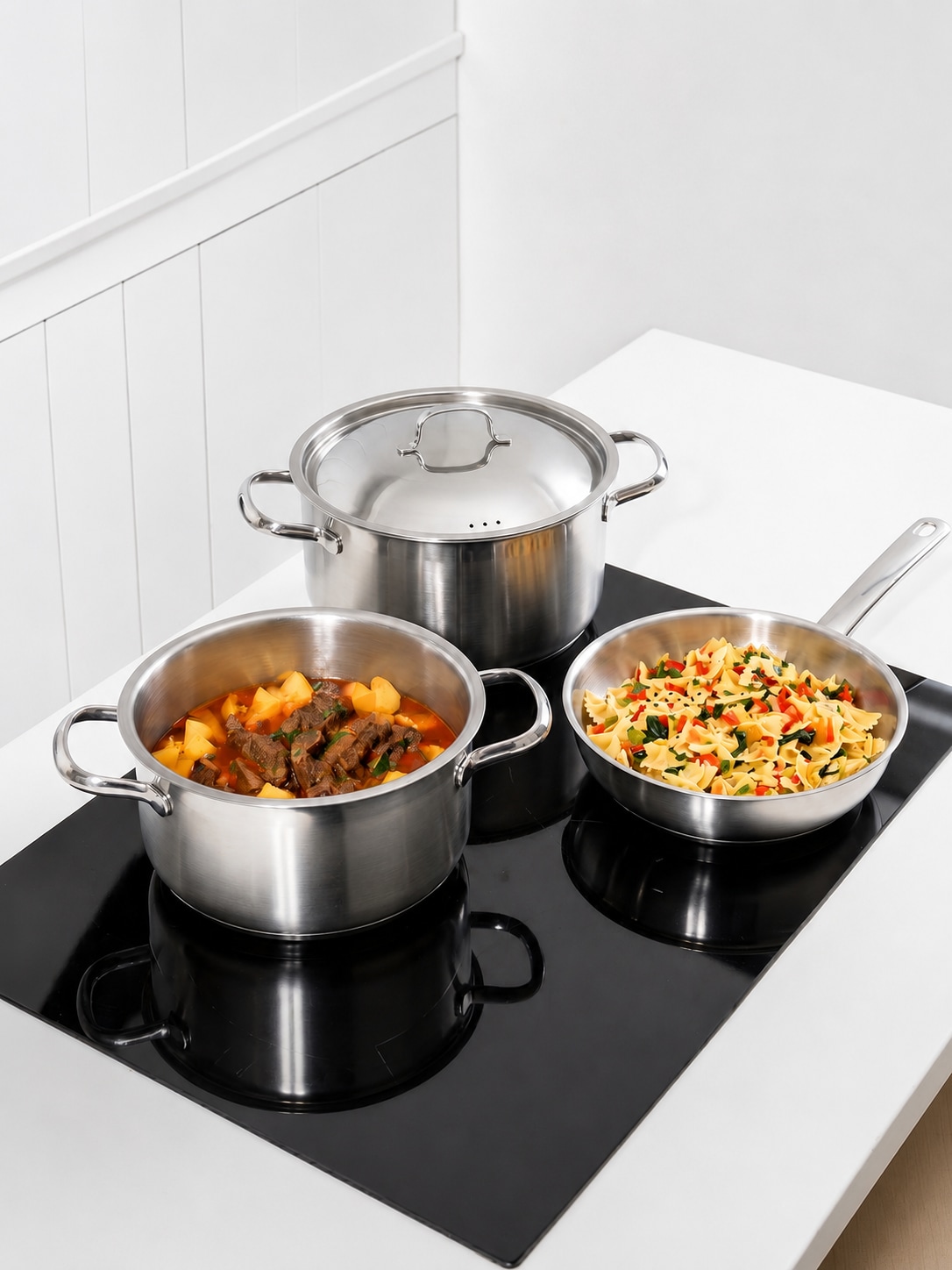Cosy & Trendy Topf-Set »Cosy & Trendy Start2Cook Daily Kochgeschirr-Set« Set, 4 tlg. Edelstahl