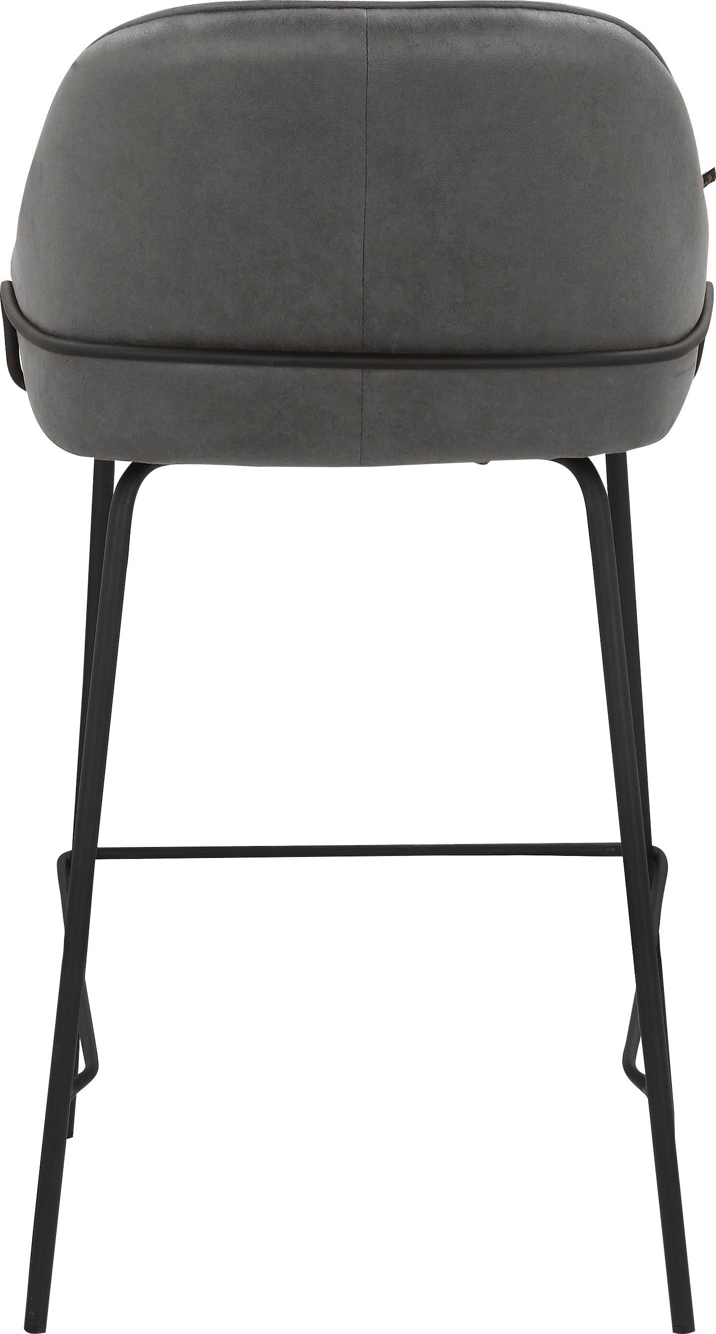 Leonique 4-Fußstuhl »Puant«, 2 St., Luxus-Microfaser, mit Stoff aus Polyester/recyceltem Polyester, Sitzhöhe 65 cm