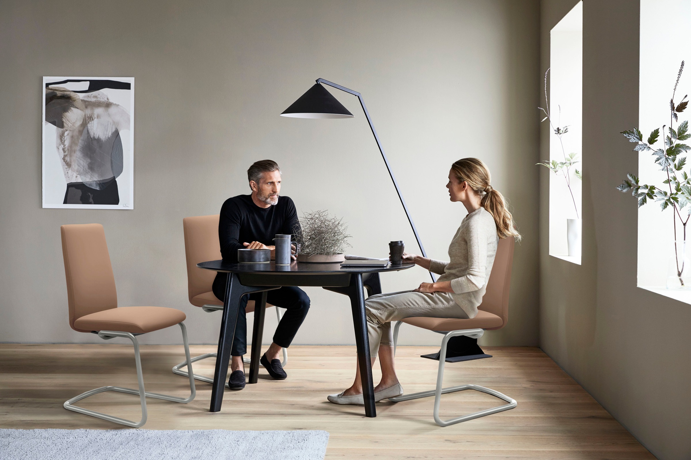 Stressless® Polsterstuhl »Laurel«, Leder PALOMA, Low Back, Größe M, mit Beinen aus Stahl in Chrom glänzend