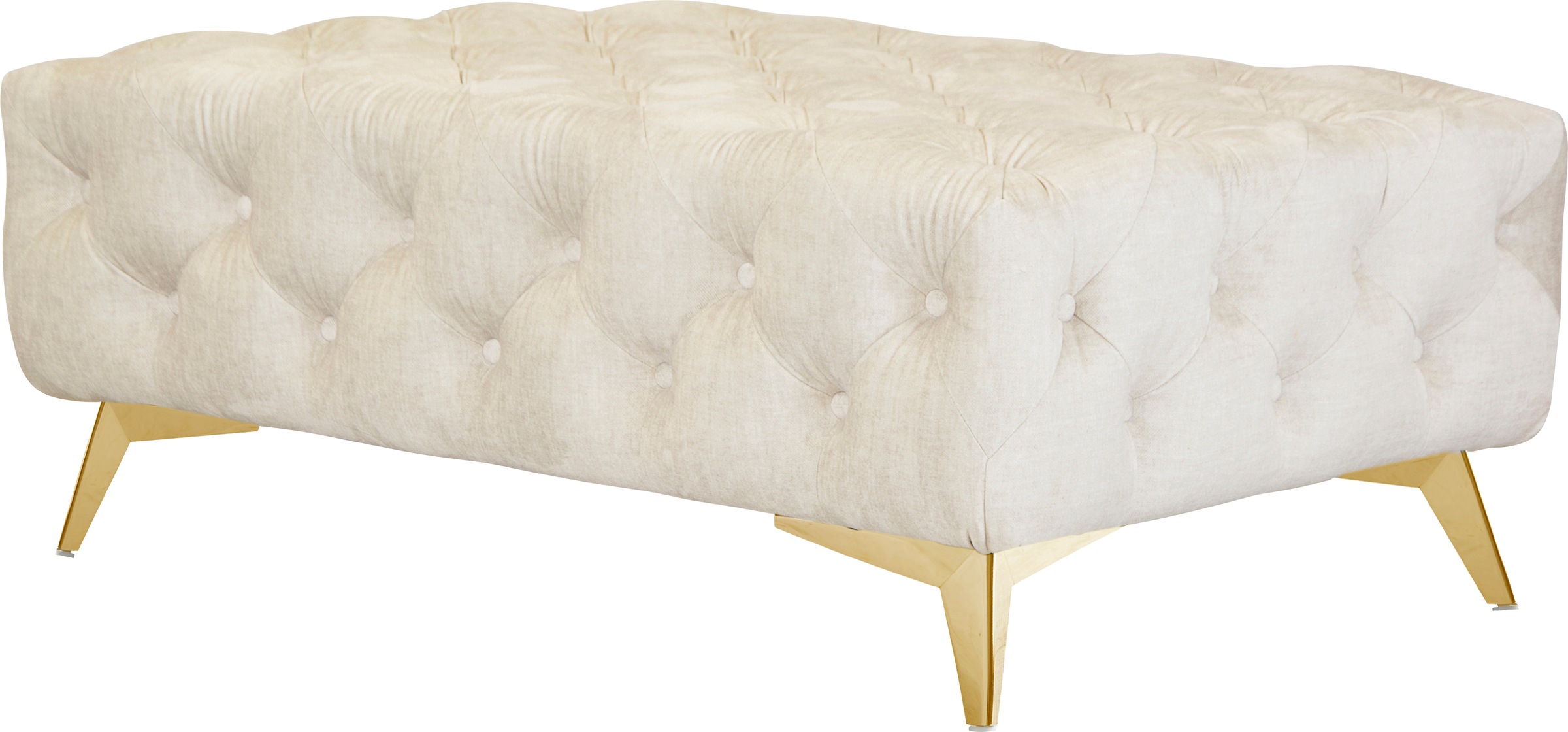Leonique Polsterhocker »Glynis«, aufwändige Knopfheftung, moderne Chesterfield Optik, Fußfarbe wählbar