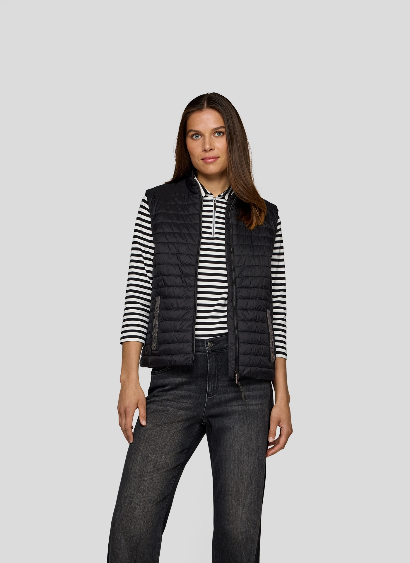 RABE Steppweste mit Taschen Schwarz 40