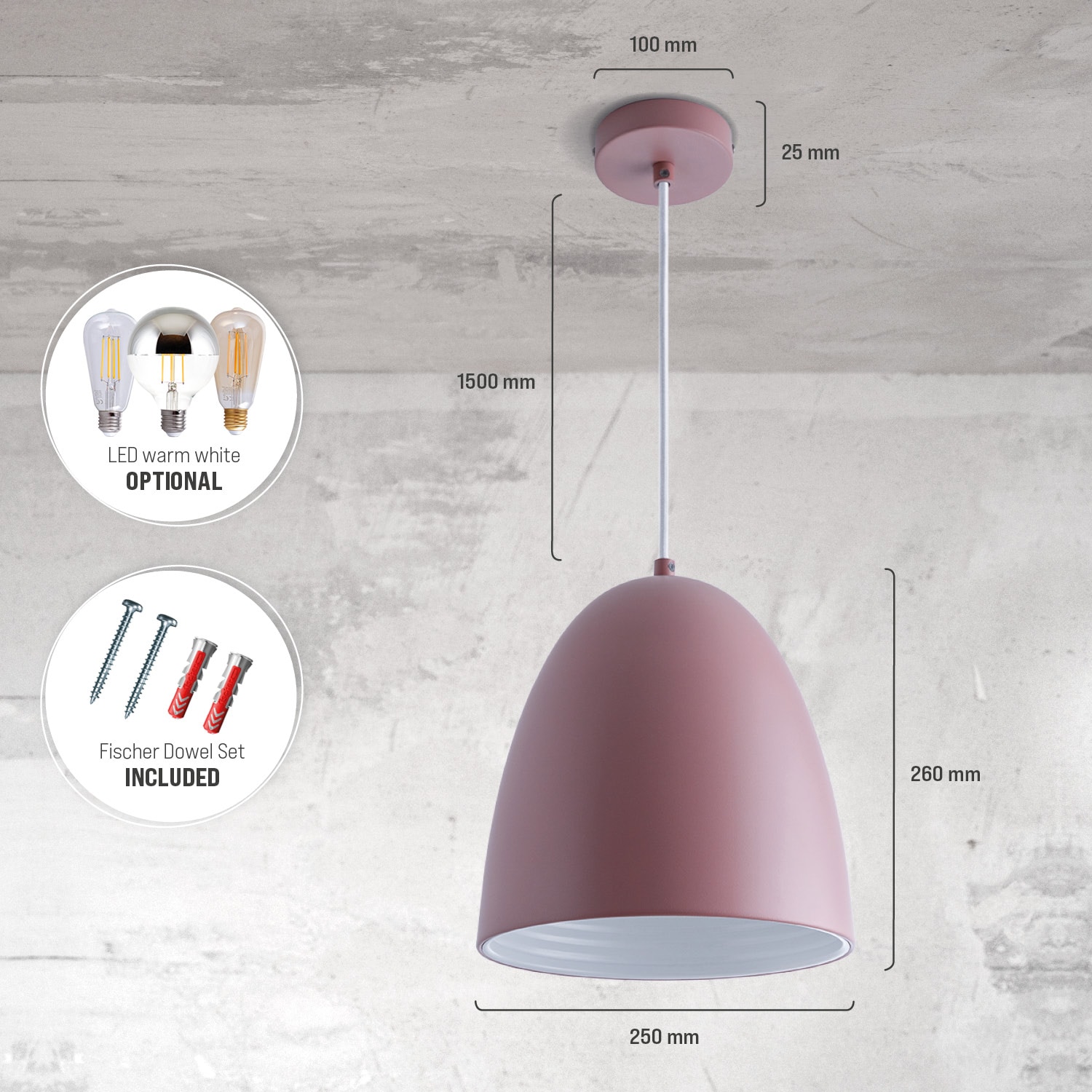 Paco Home Pendelleuchte »JACK«, 1 flammig, Leuchtmittel E27 | ohne Leuchtmittel, Küchenlampe Hängelampe Esszimmer Esstischlampe Innen Gold Weiß