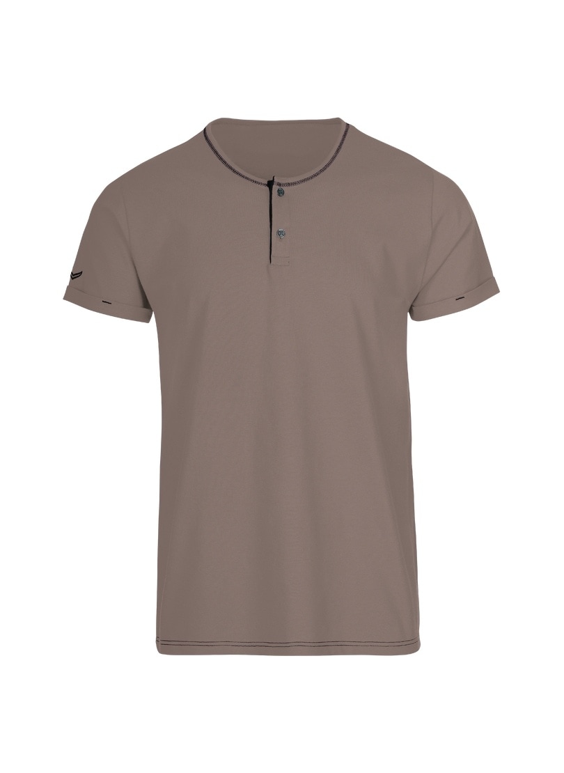 Trigema T-Shirt »TRIGEMA T-Shirt Knopfleiste aus Biobaumwolle«, (1 tlg.)