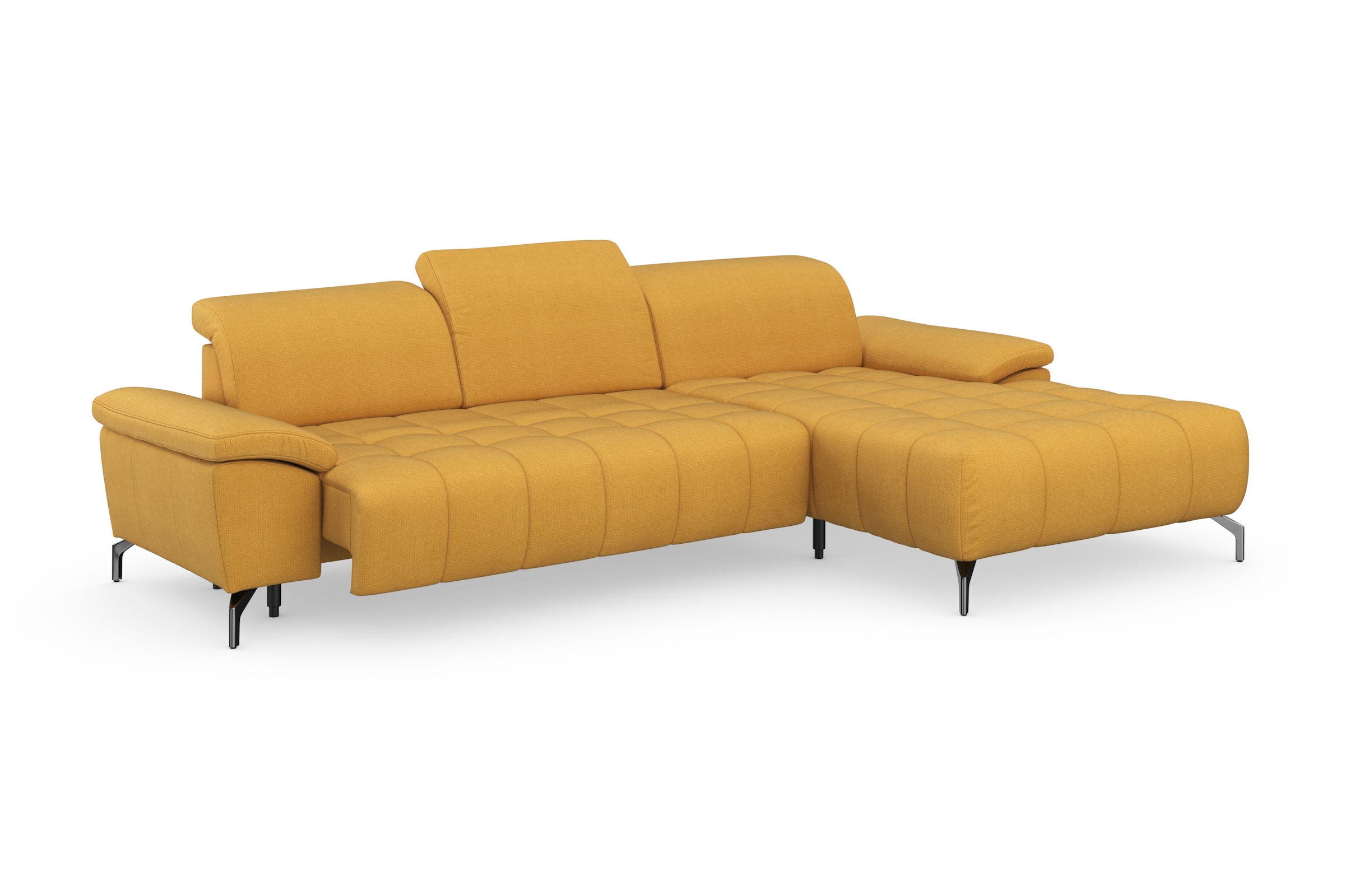 sit&more Ecksofa »Cool L-Form«, wahlweise mit Kopfteilverstellung und Vorziehsitz, motorisch