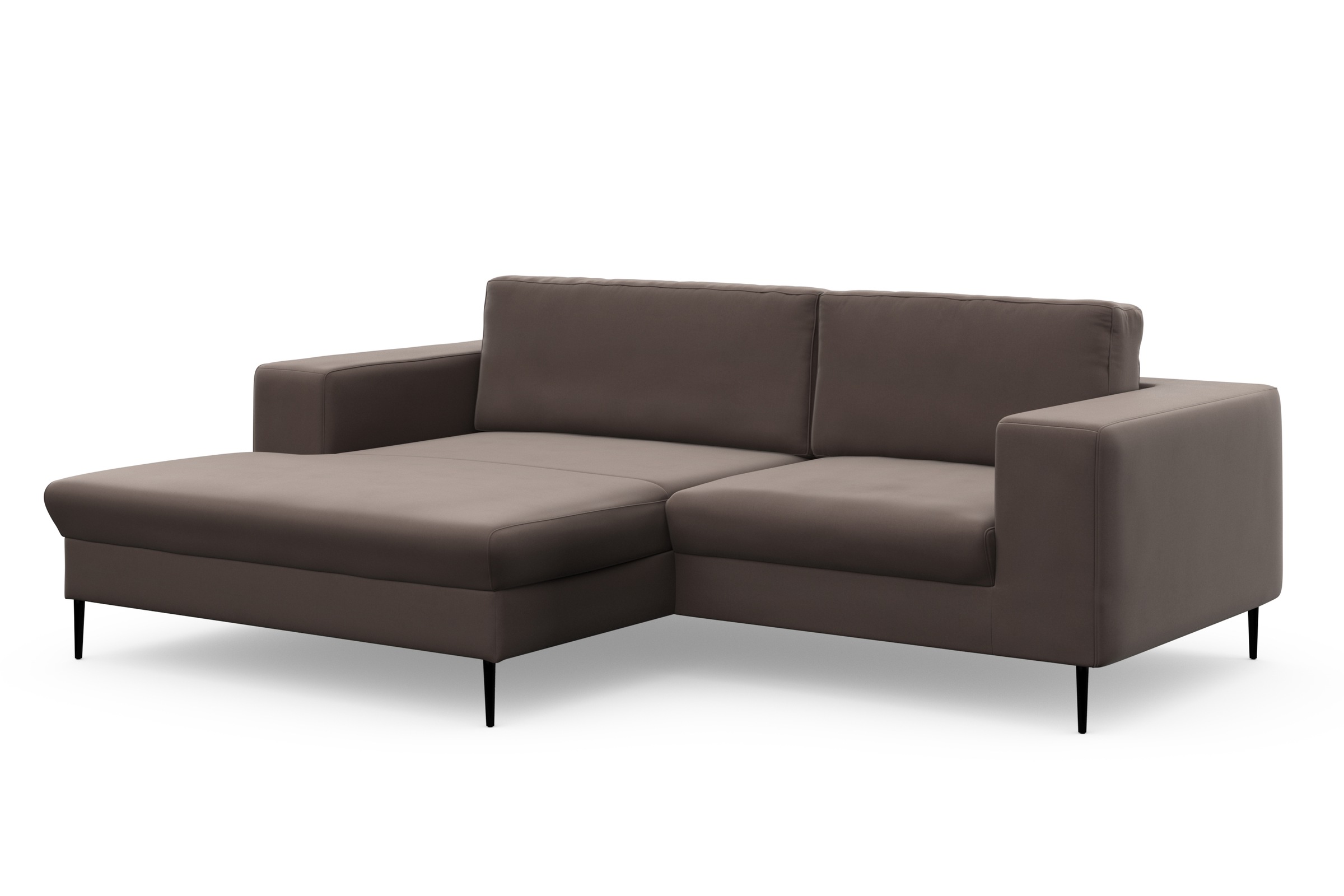 DOMO collection Ecksofa »Modica kompakt und elegant, Breite 244, L-Form«, moderne Optik mit extrabreiter Recamiere, auch in Cord