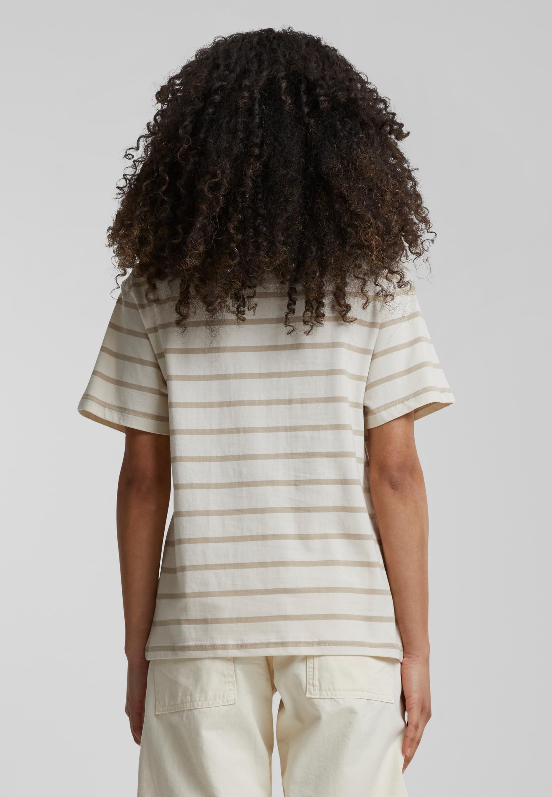 URBAN CLASSICS T-Shirt »Urban Classics Damen Ladies Striped Boxy Tee« 1 Stk. tlg.