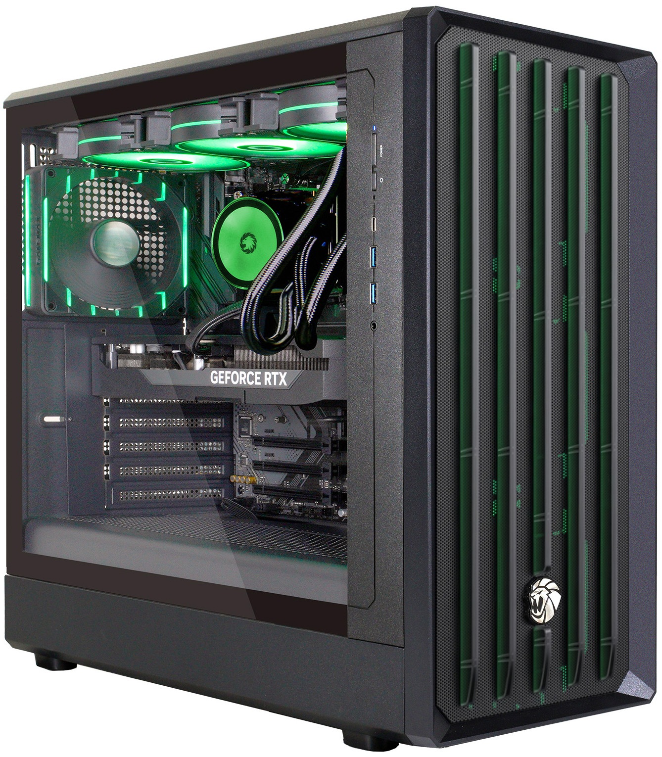 GAMEMAX Gaming-PC »CLAW BK 8094 AMD Ryzen 5 7500F 32GB DDR5 1TB SSD RTX 5060Ti« DDR5 RAM, Windows 11, Wasserkühlung