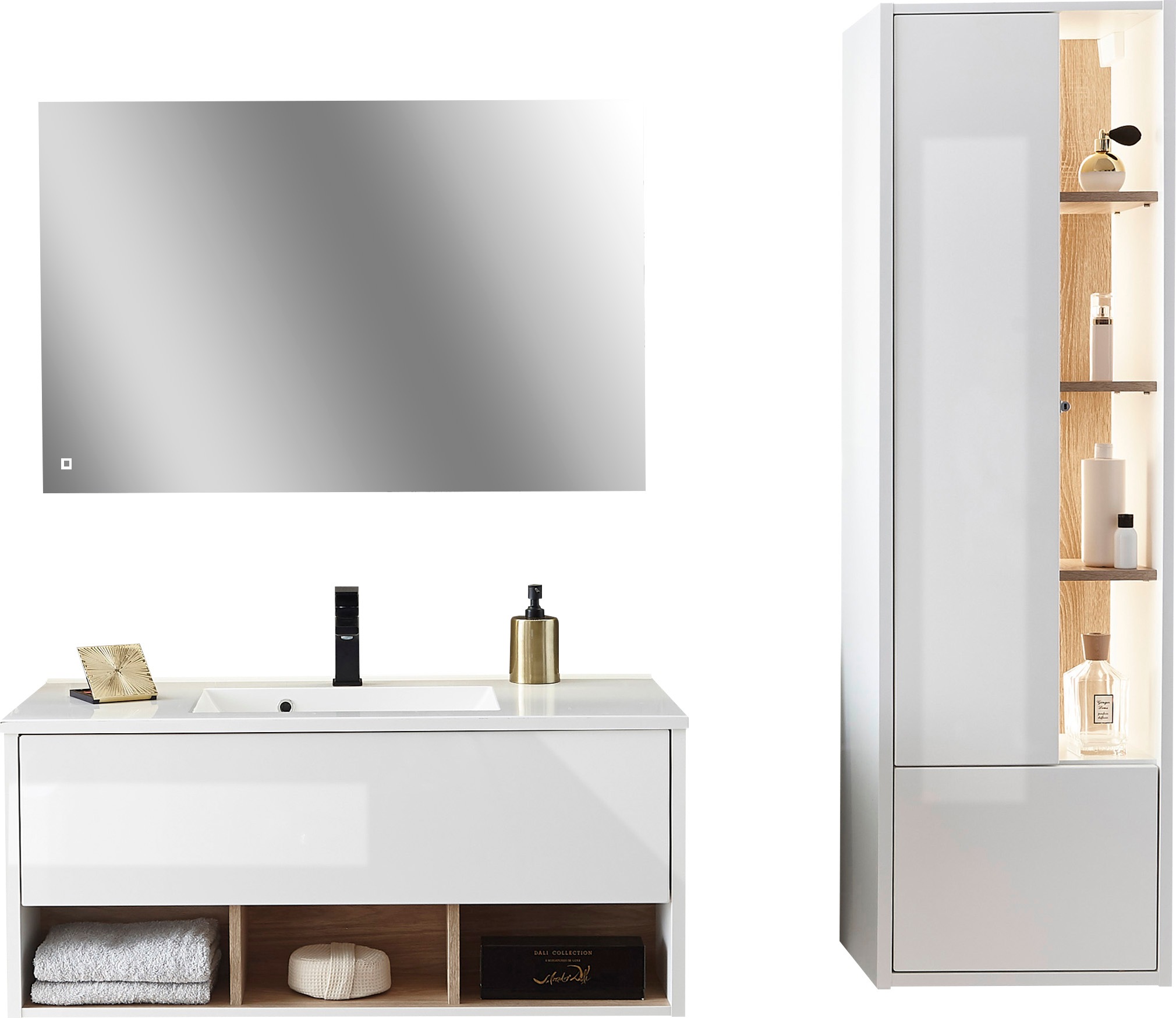 PLACES OF STYLE Badmöbel-Set »Studio Line, Bad im modernen Design, 3-teilig günstig online kaufen