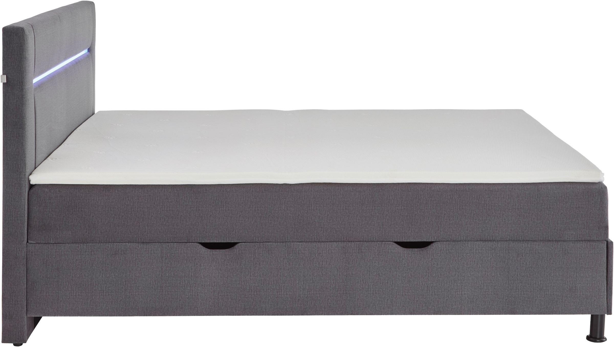 INOSIGN Boxbett »Escalon LED mit Bettkasten, inkl. Topper, LED-Lichtleiste im Kopfteil«, erhältlich in den Breiten 120x200cm und 180x200cm