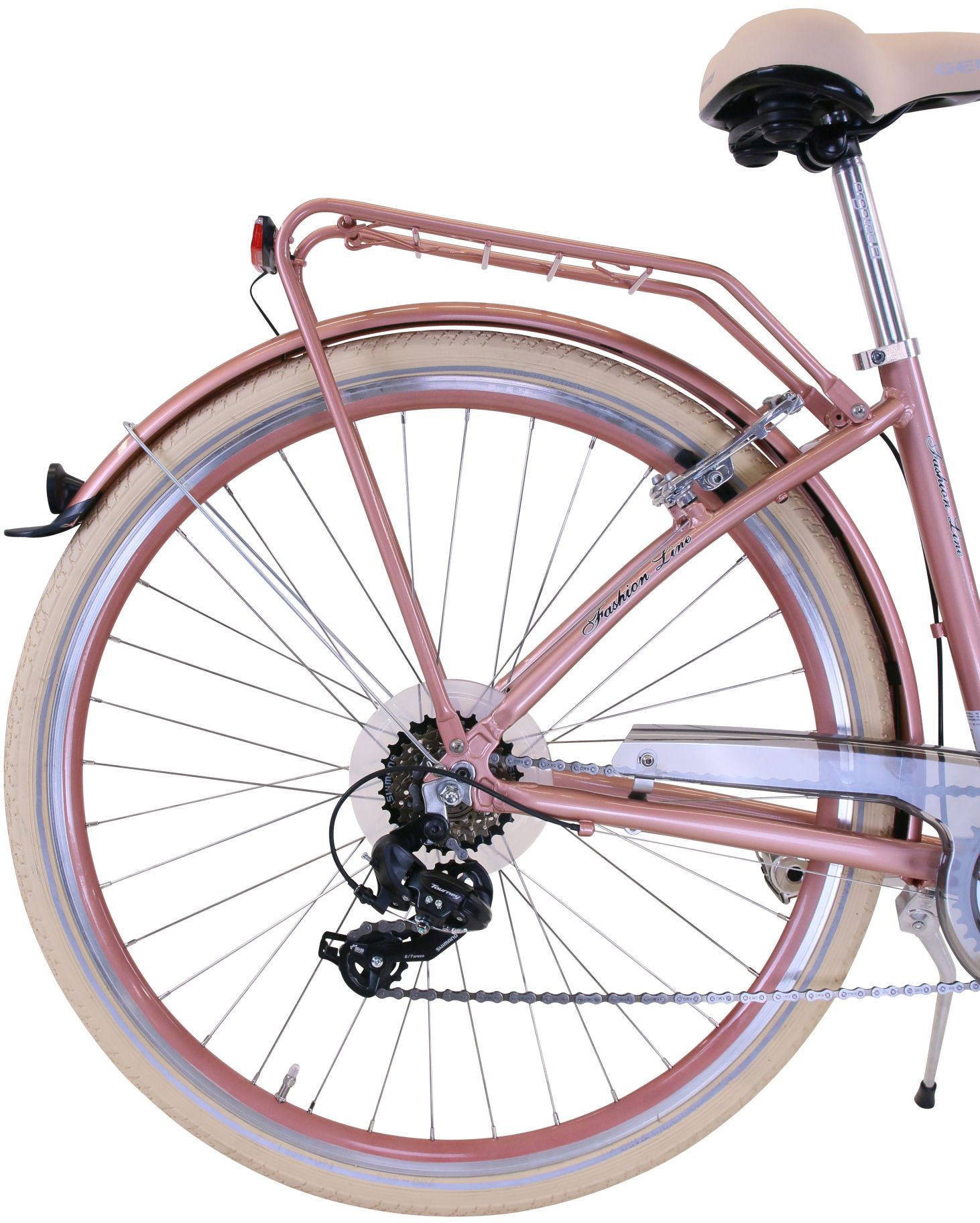 2. Bild von FASHION LINE Cityrad, 6 Gang, Shimano, TOURNEY TY 300 Schaltwerk, Kettenschaltung, für Damen, Kettenschaltung