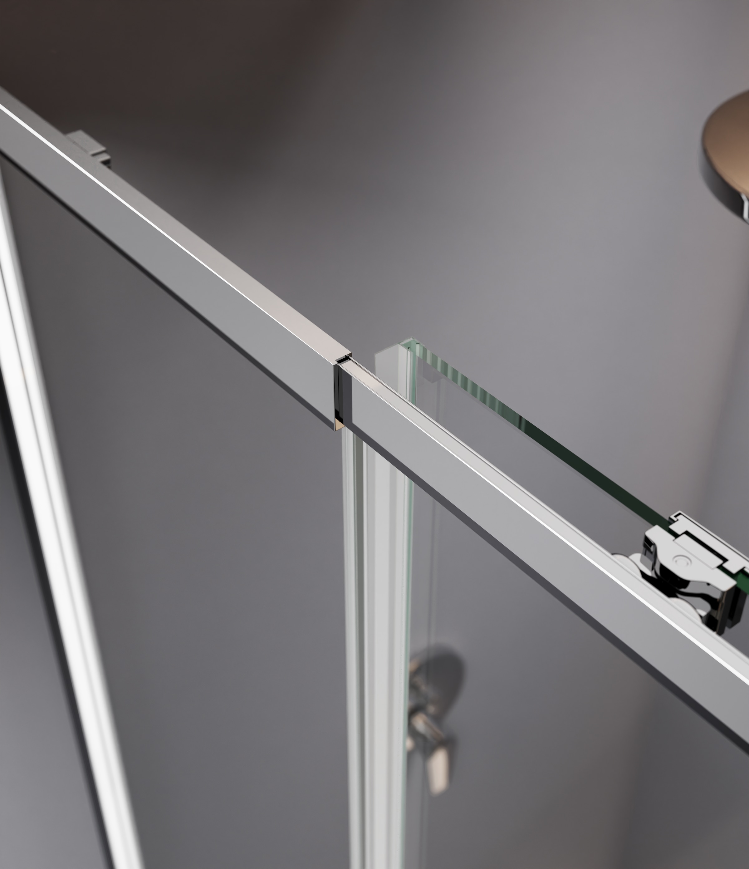 welltime Eckdusche »Trento Slimline« Verstellbereich 80-90cm, 5mm ESG, verbessertes Rollensystem