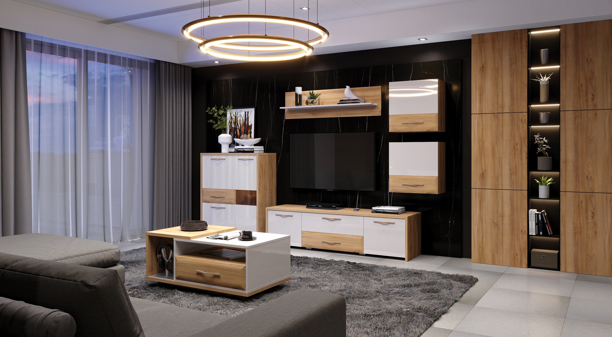 Home affaire Hängevitrine »Gala«, Hängeschrank, UV lackiert, kratzfest, hoc günstig online kaufen