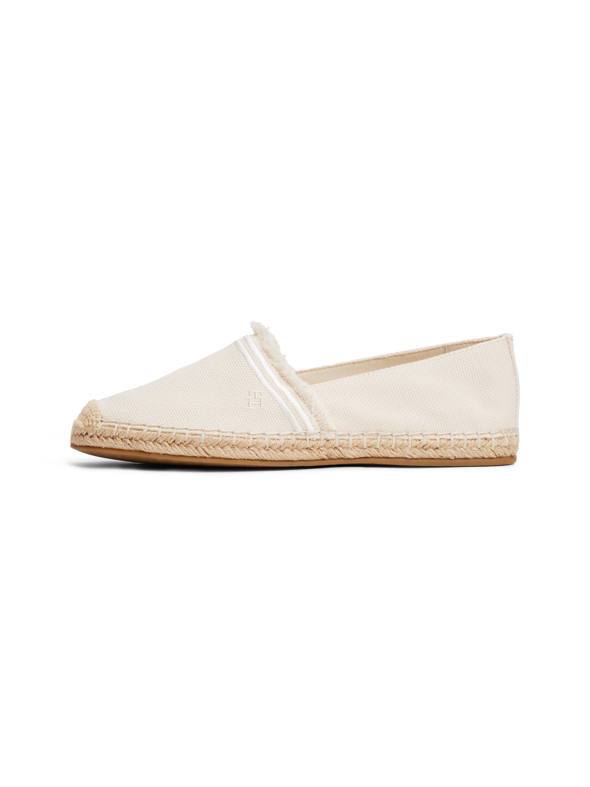 Tommy Hilfiger Espadrille »FRINGE CANVAS CLOSED ESPADRILLE«, Halbschuh, Schlupfschuh, Sommerschuh mit ausgefransten Rand