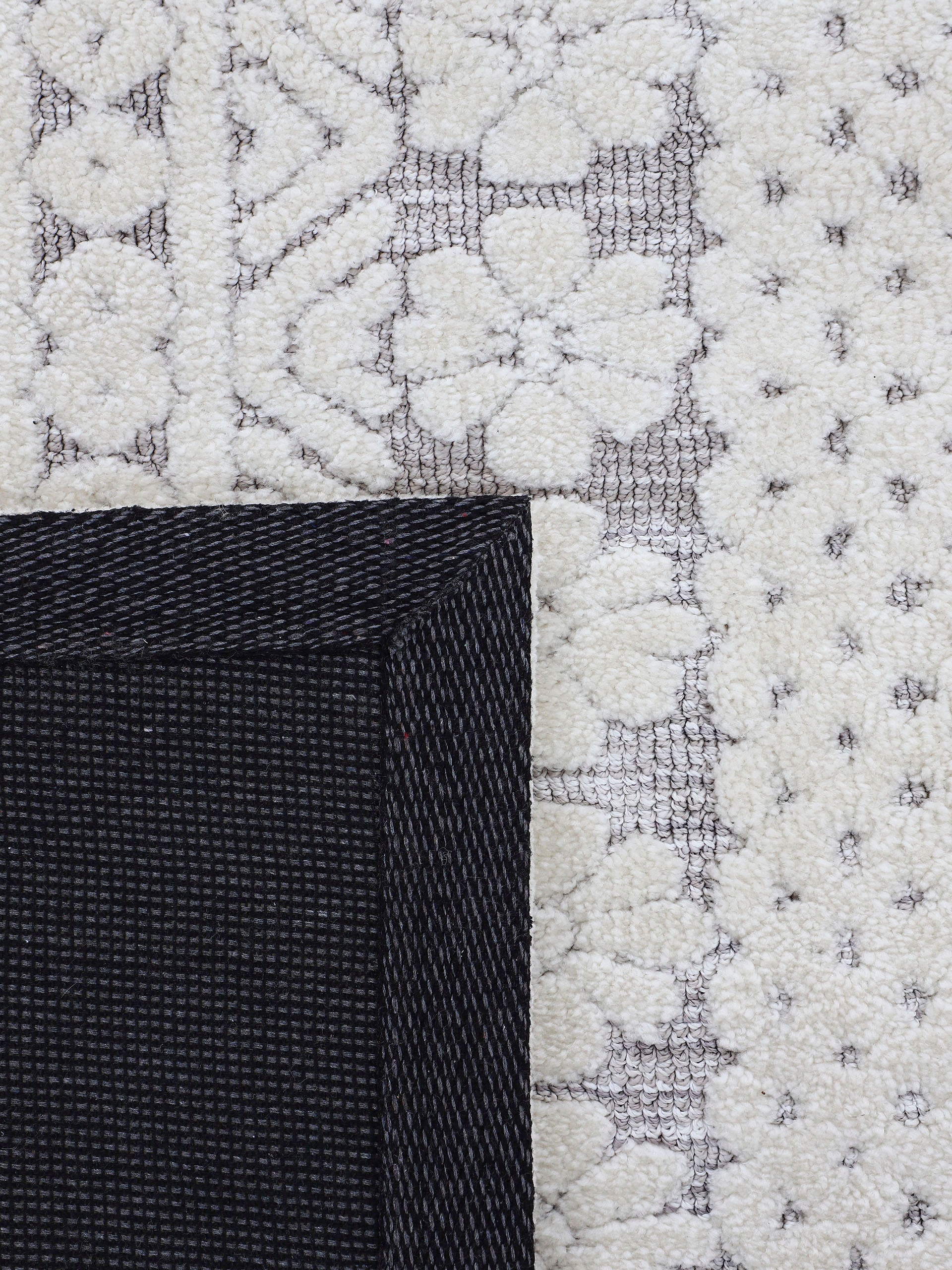 carpetfine Teppich »Holly 1«, rechteckig, 12 mm Höhe, Blumen Motiv, Hoch-Tief Struktur, Wohnzimmer