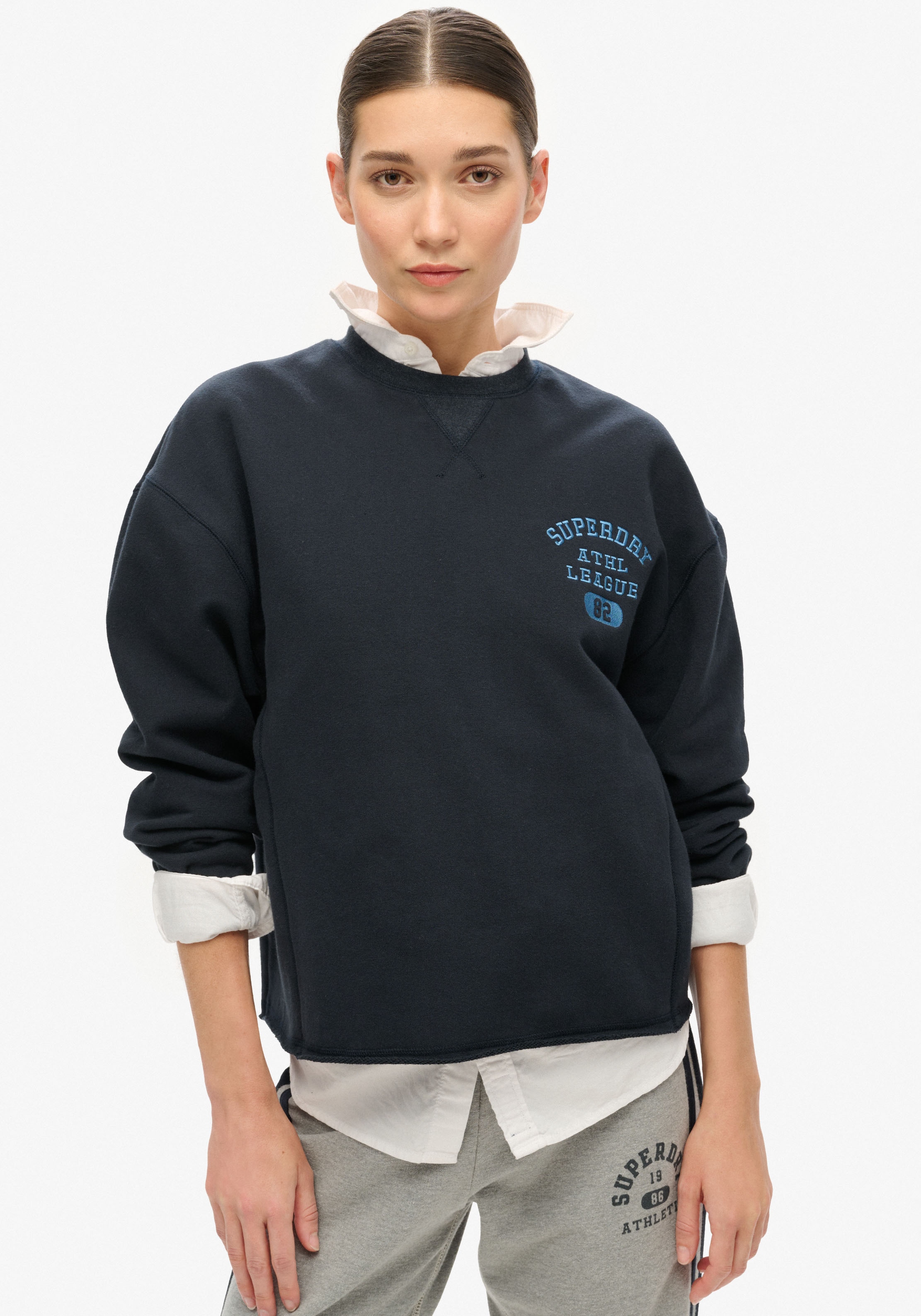 Superdry Sweatshirt »ATHLETIC LOOSE CROP CREW«