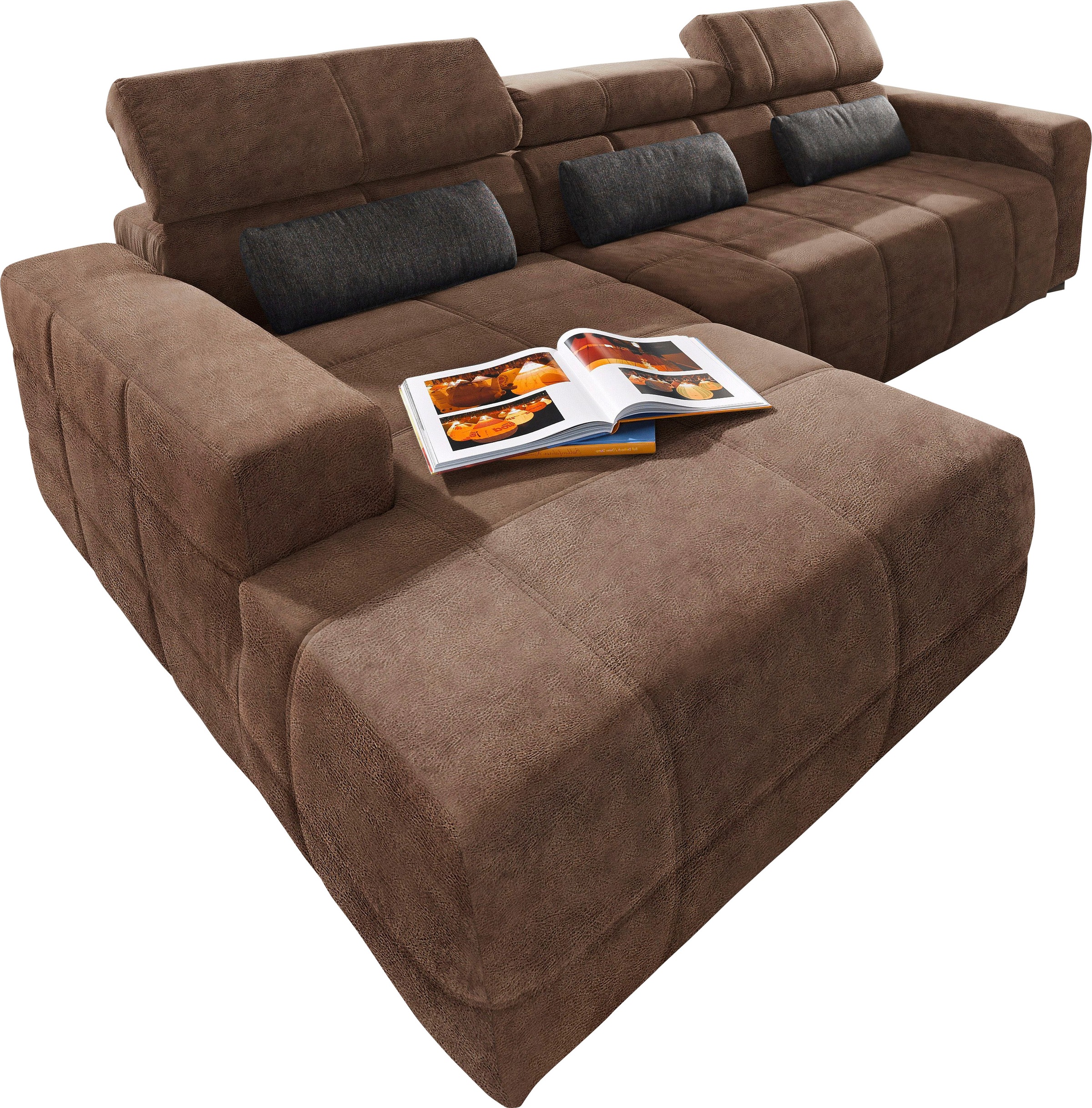 DOMO collection Ecksofa »Brandon B/T/H: 289/177/80 cm, whlw. mit Sitztiefen günstig online kaufen