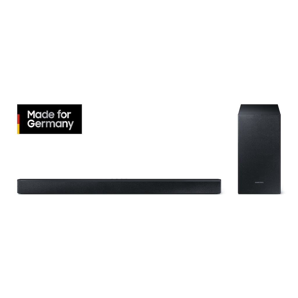 Samsung Soundbar »HW-B4«, 2.1-Kanal (mit 3 integrierten Lautsprechern)-Dolby Digital 2.0- und DTS 2.0-Unterstützung-Ausgangsleistung (RMS): 300 W bzw. 270W