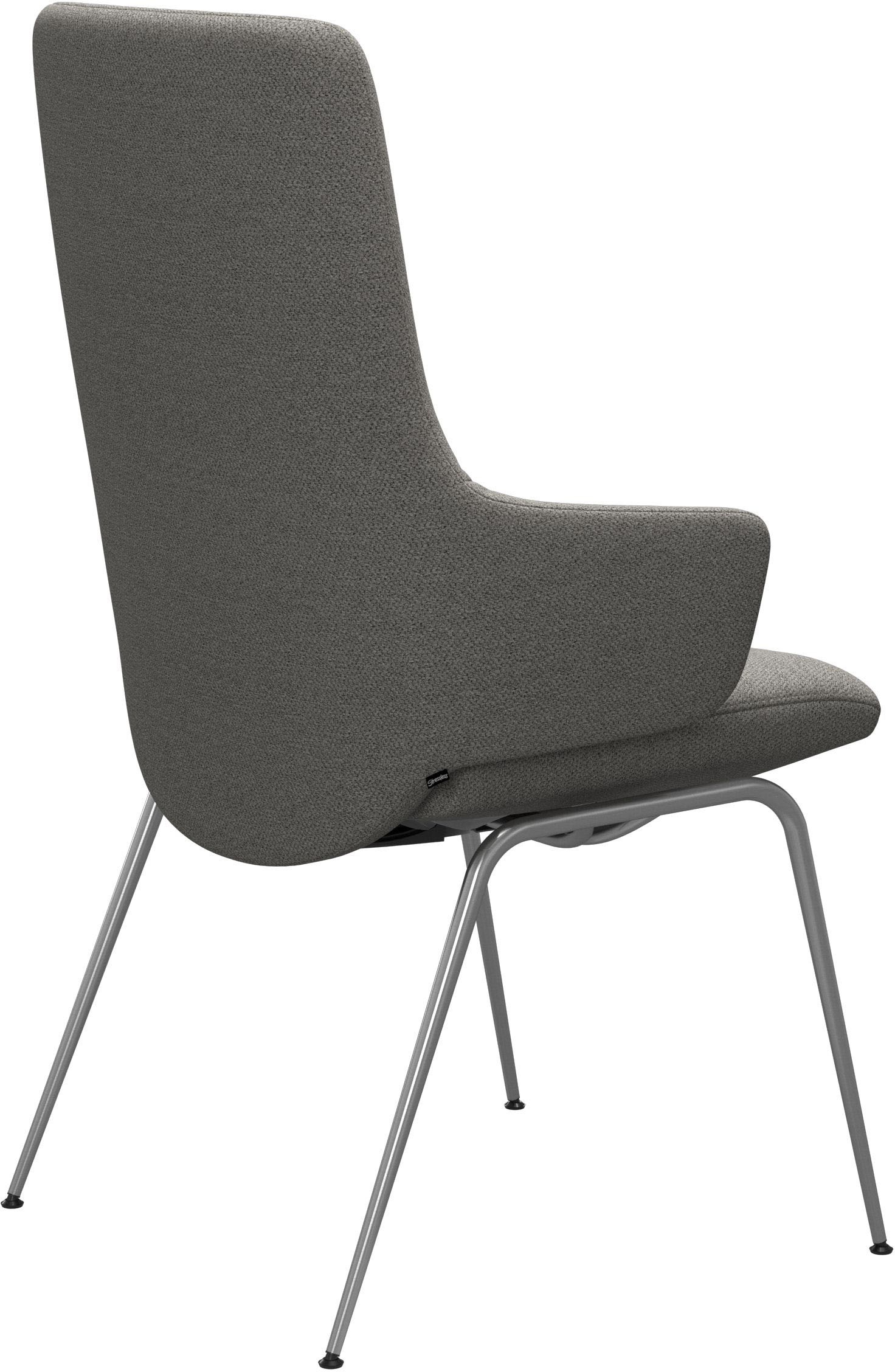Stressless® Polsterstuhl »Laurel«, ROHLEDER Stoff Q2 FARON, High Back mit Armlehne, Größe L, mit Beinen aus Stahl in Chrom
