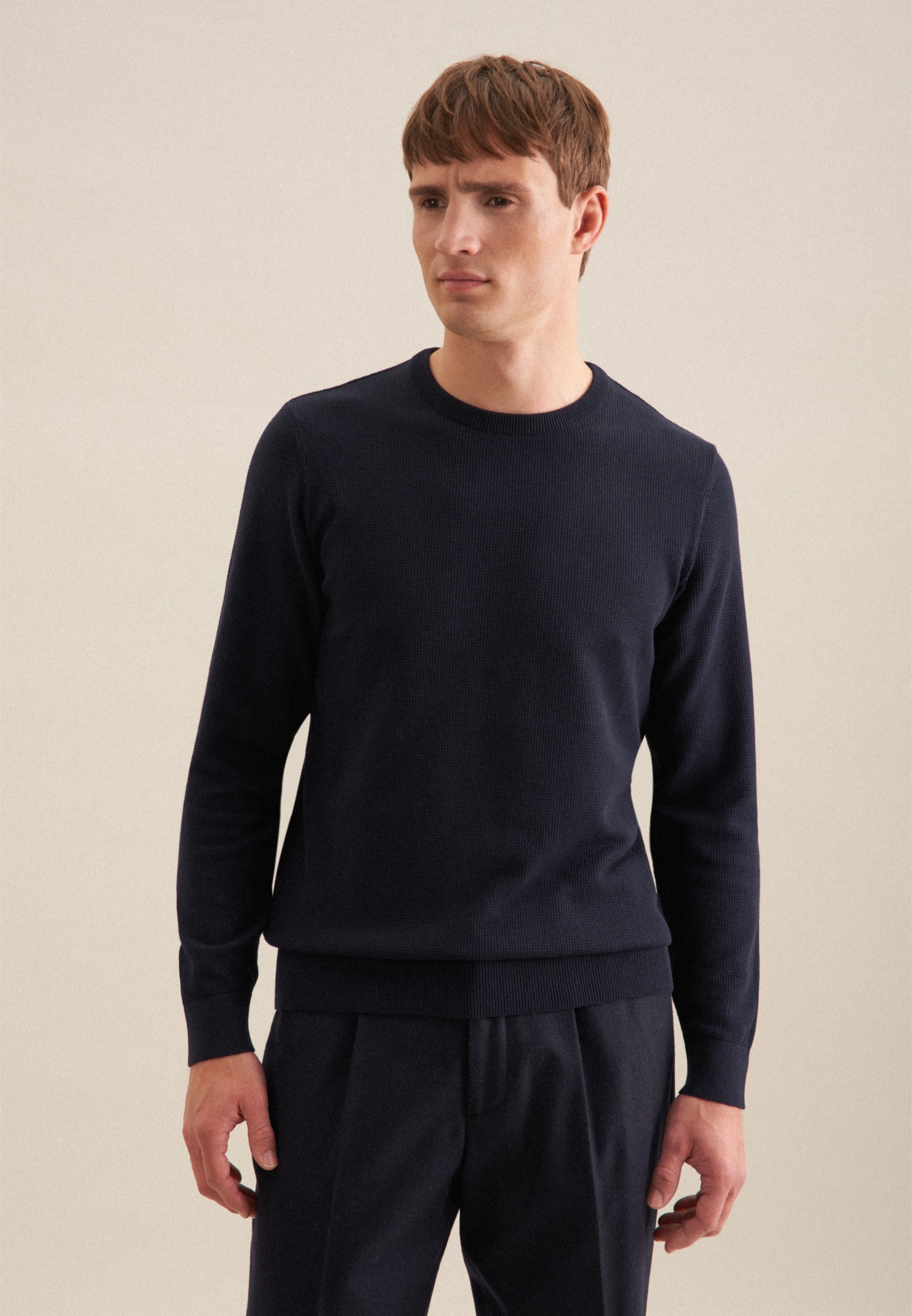 seidensticker Strickpullover »Schwarze Rose«, 1/1 Rundhals