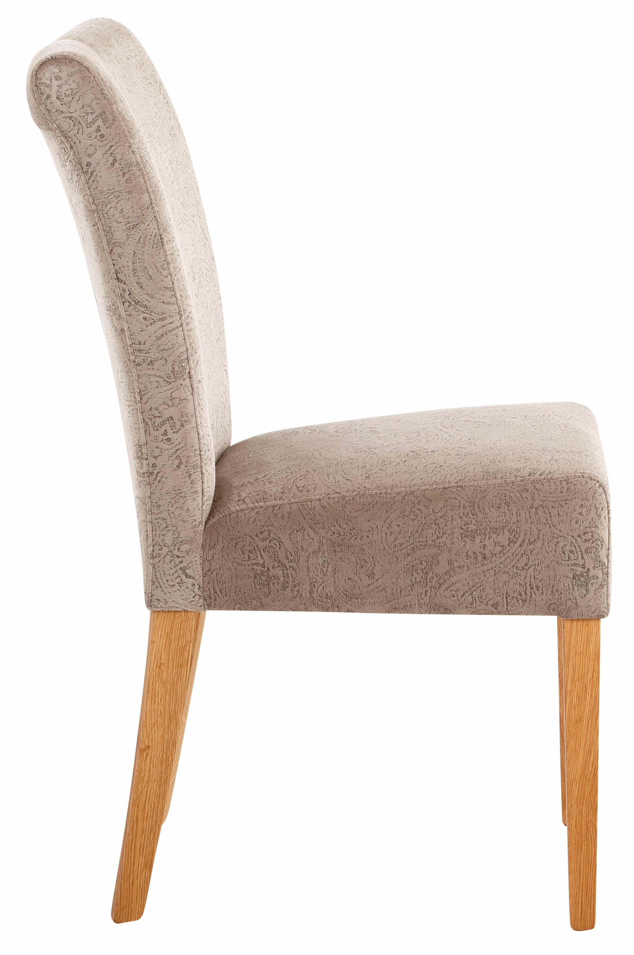 Home affaire Esszimmerstuhl »Queen Polsterstuhl BESTSELLER«, (Set), 6 St., Luxus-Microfaser, verschiedene Bezüge, Gestell Massivholz