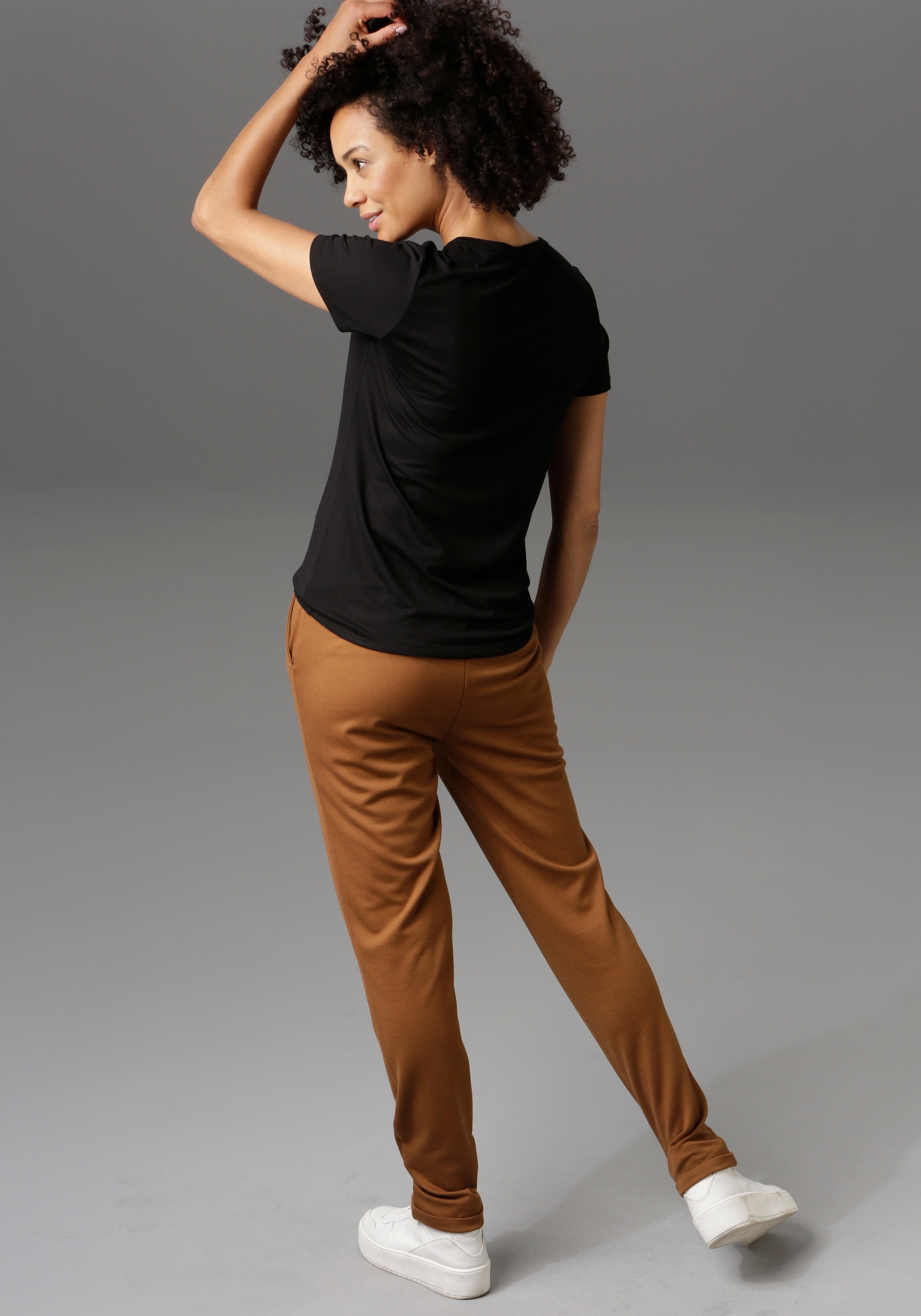 Aniston CASUAL Jerseyhose, mit Biesen verziert bequem kaufen