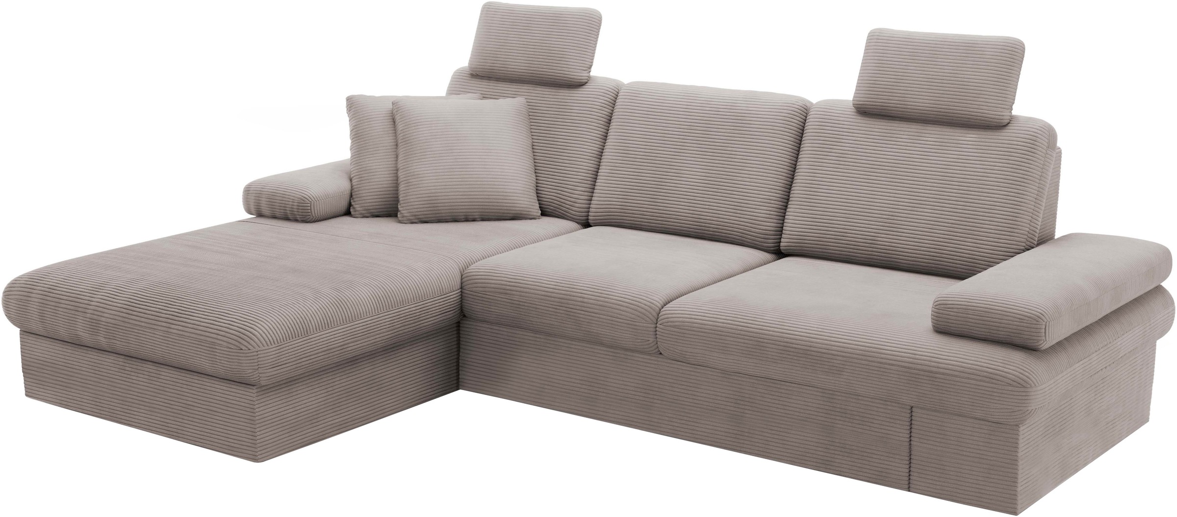 sit&more Ecksofa »Moreno L-Form, B: 247 cm«, mit Armteilverstellung, optional Bettfunktion