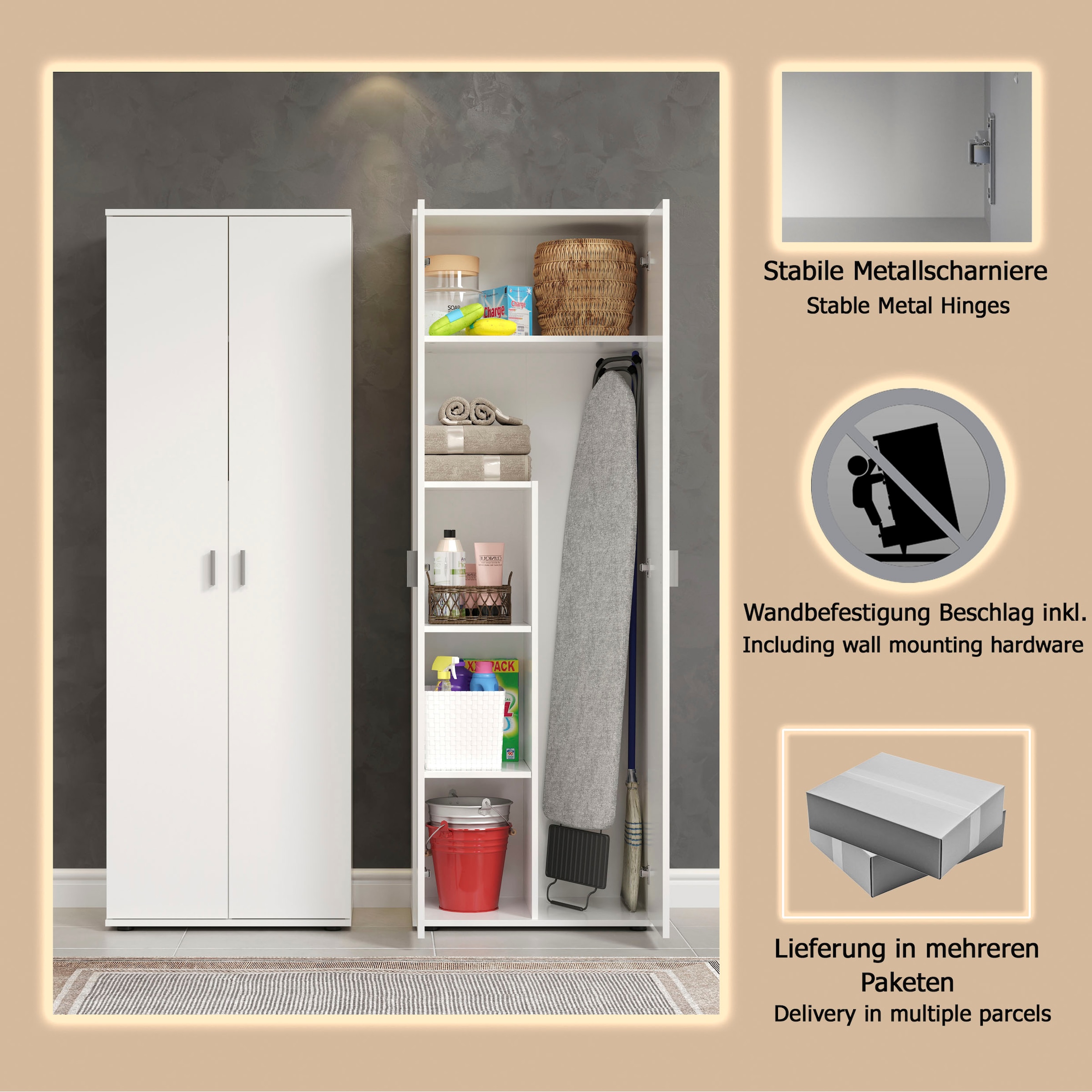 Home affaire Mehrzweckschrank »Jersey« 1 Stk. tlg.