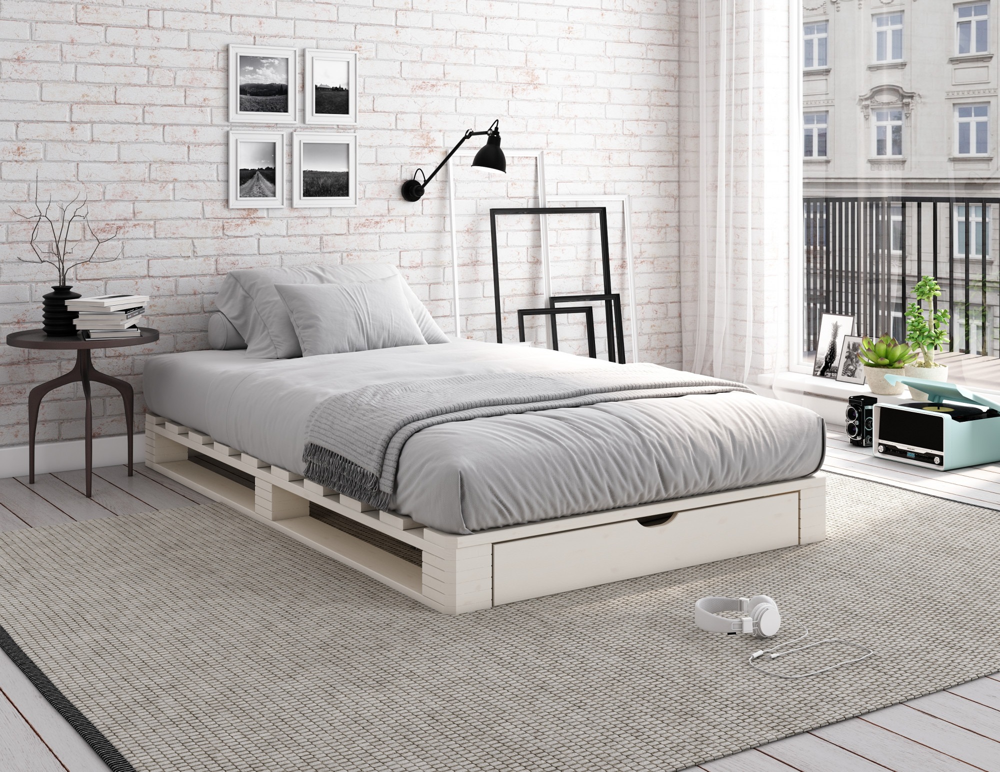 OTTO home Palettenbett »"ALASCO " BESTSELLER! Mit Schublade« zertifiziertes günstig online kaufen