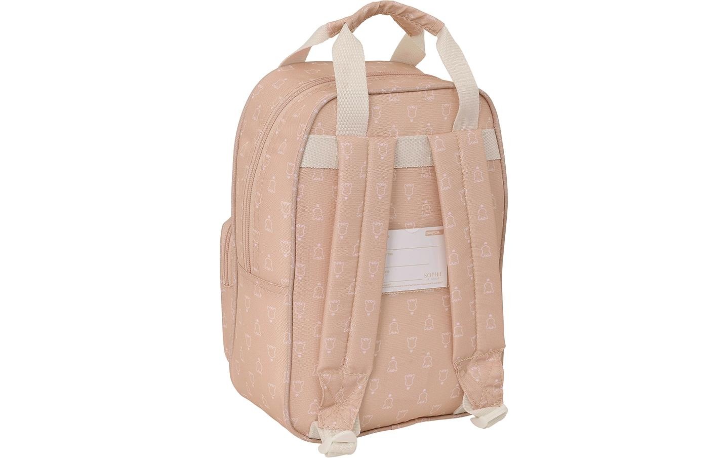 safta Kinderrucksack »Sophie la Girafe Cookie« Gepolsterte Schultergurte, Gepolstertes Rückenteil, Höhenverstellbar