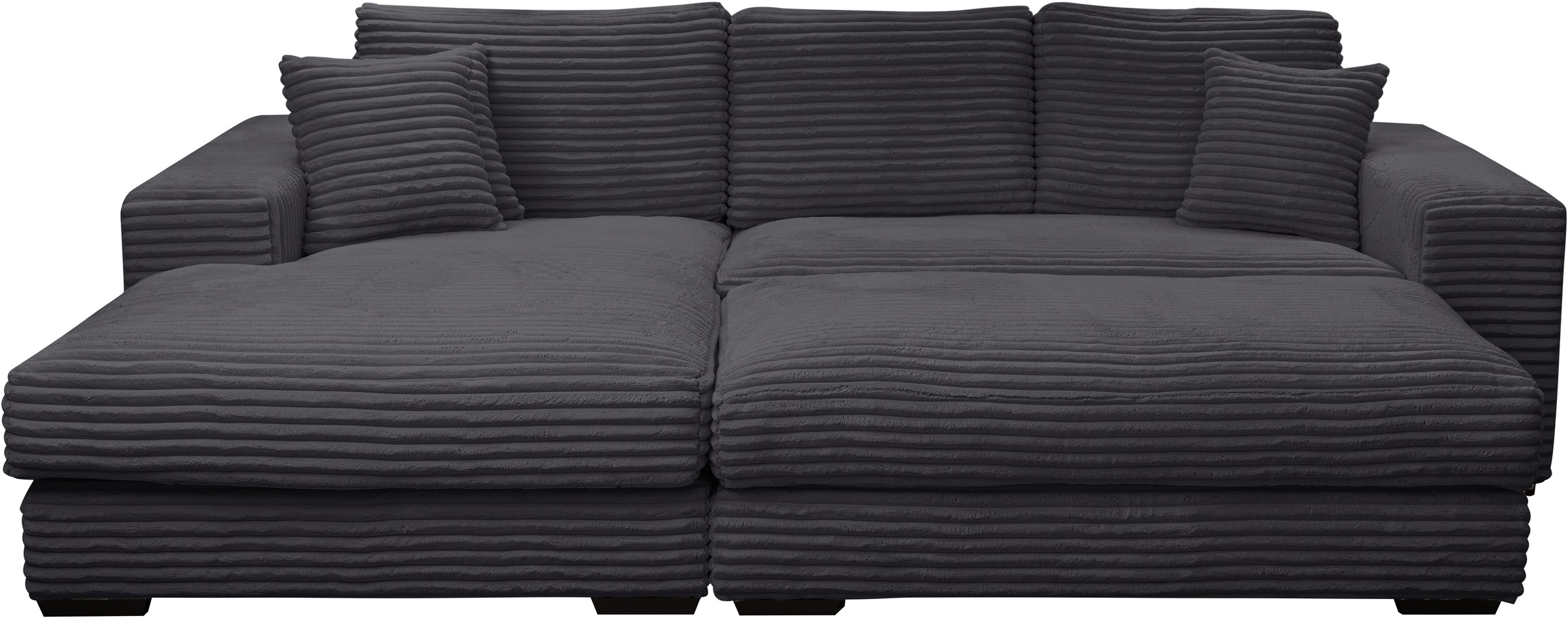 WERK2 Polstergarnitur »Eden L-Form + Hocker. Mega Couch Breite 286cm, Cord« günstig online kaufen