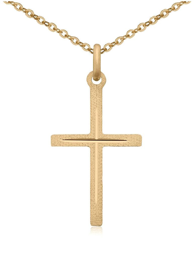 Firetti Kette mit Anhänger online kaufen »Schmuck Geschenk, diamantiert, Kreuz, Gelbgold«