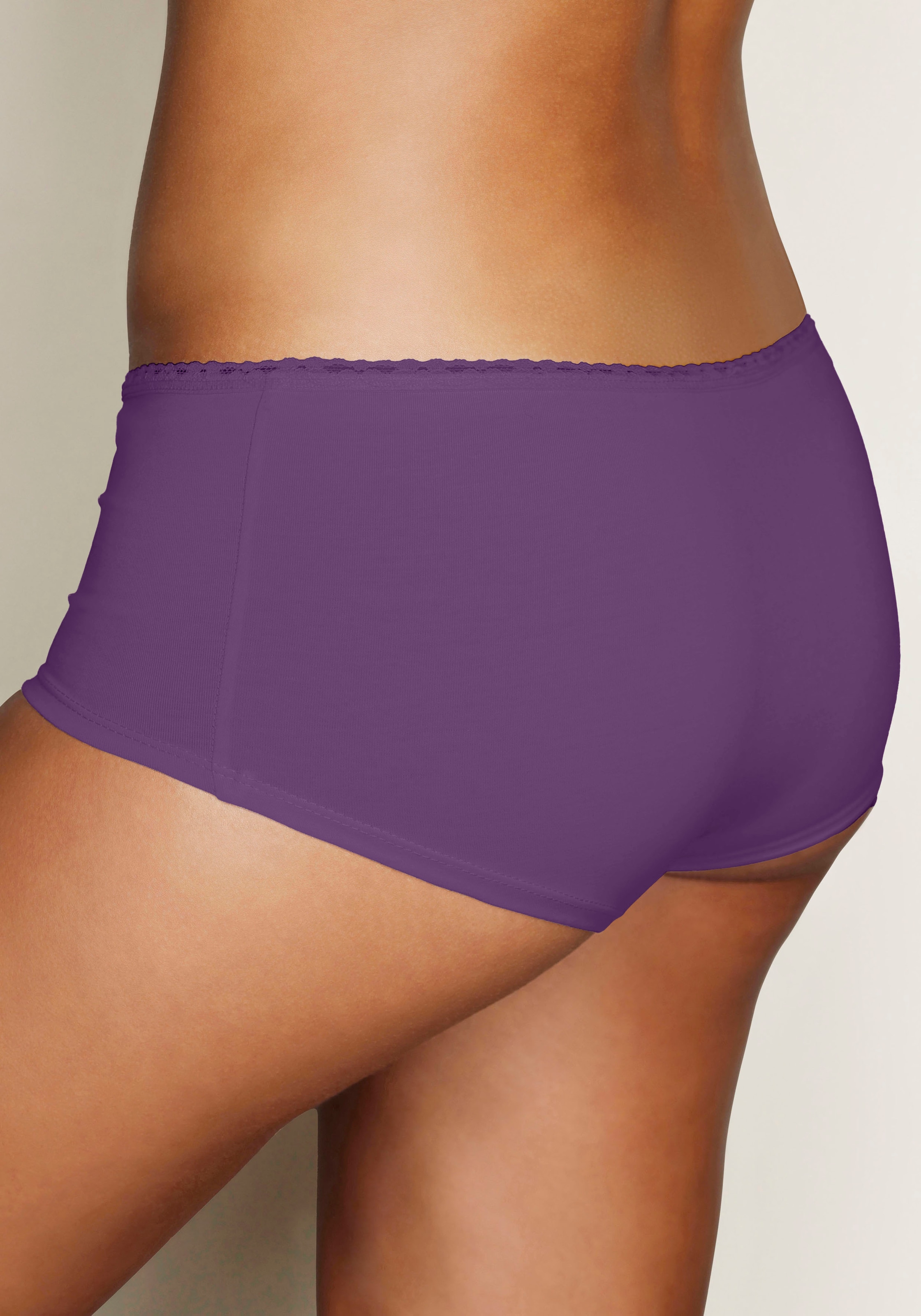 LASCANA Panty, (5er-Pack), mit süßen Herzchen-Prints und aus elastischer Baumwoll-Qualität