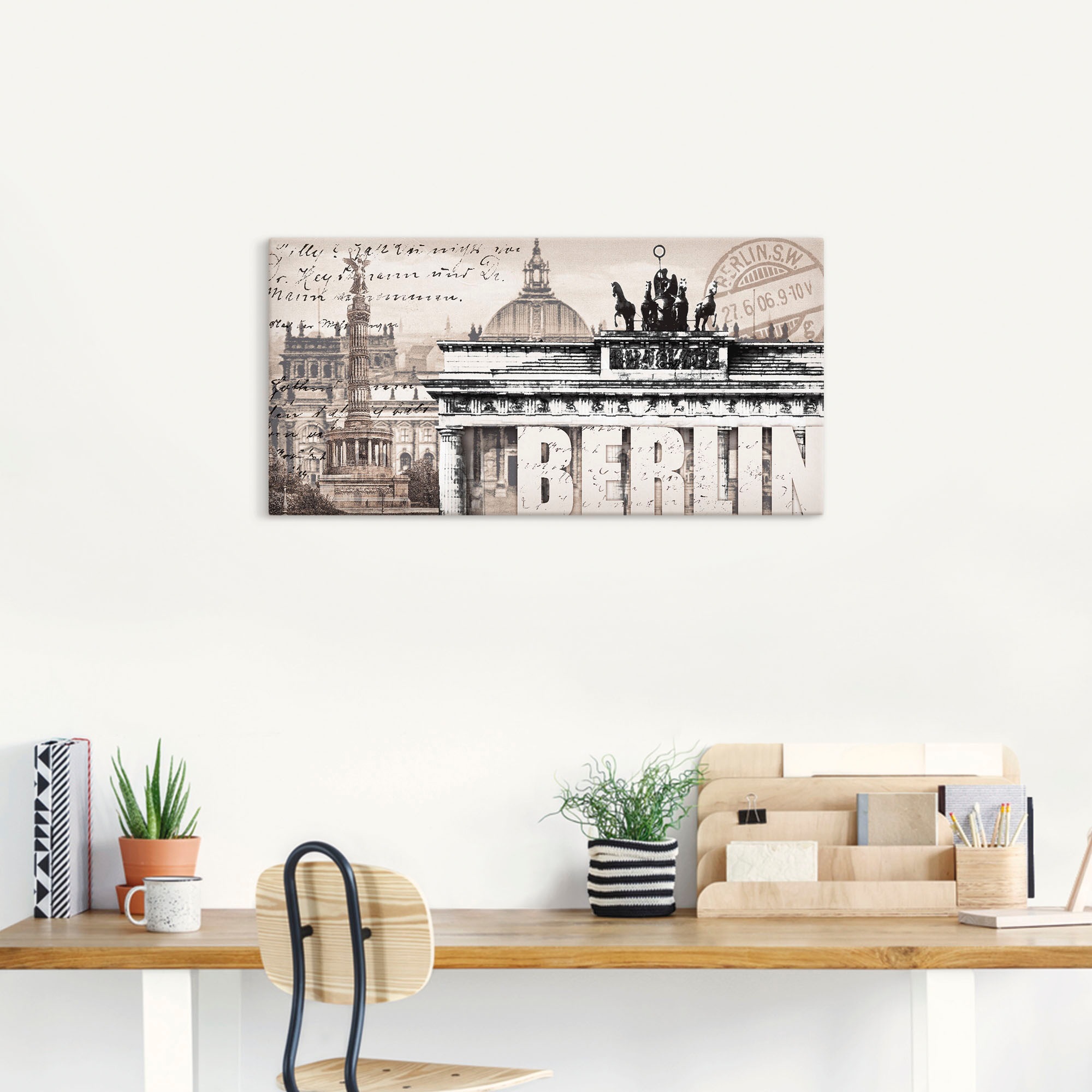 Artland Wandbild »Berlin II« Deutschland 1 Stk. tlg. als Leinwandbild, Post günstig online kaufen