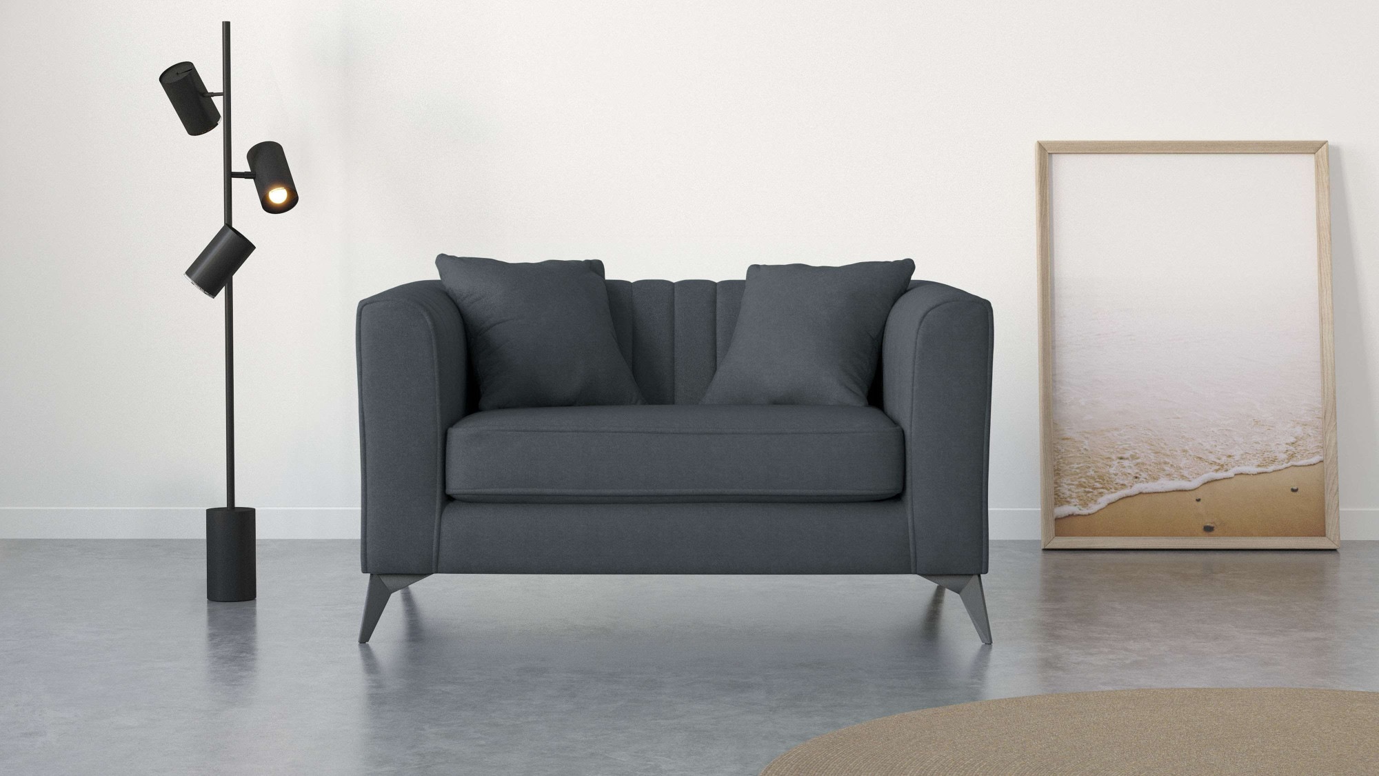 Places of Style Loveseat »MATTHEW Loungesessel, Maße B/T/H: 130/86/74 cm«, günstig online kaufen