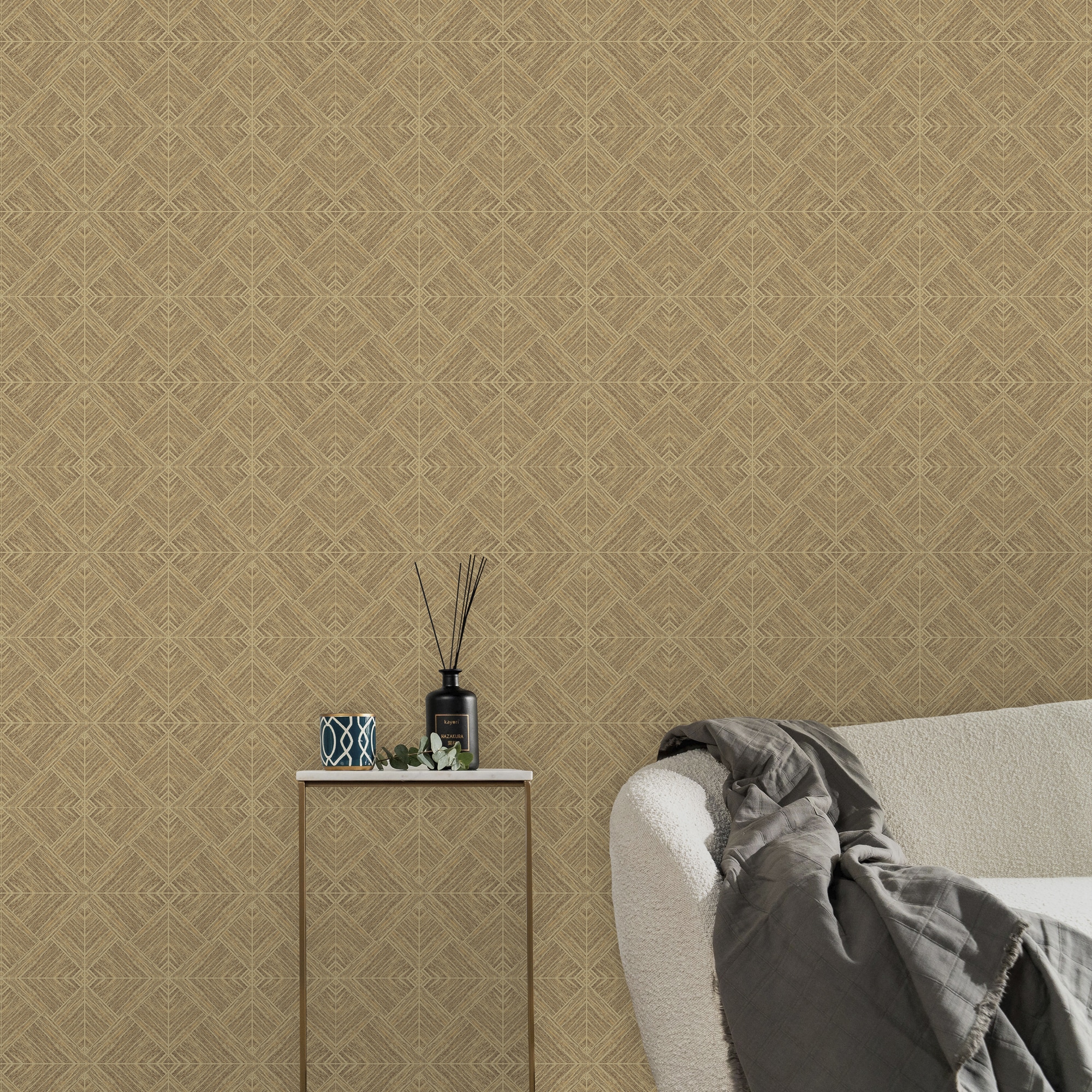 kayori Vliestapete »Kyushu« kariert glatt 10mx52cm (ca. 5m2)