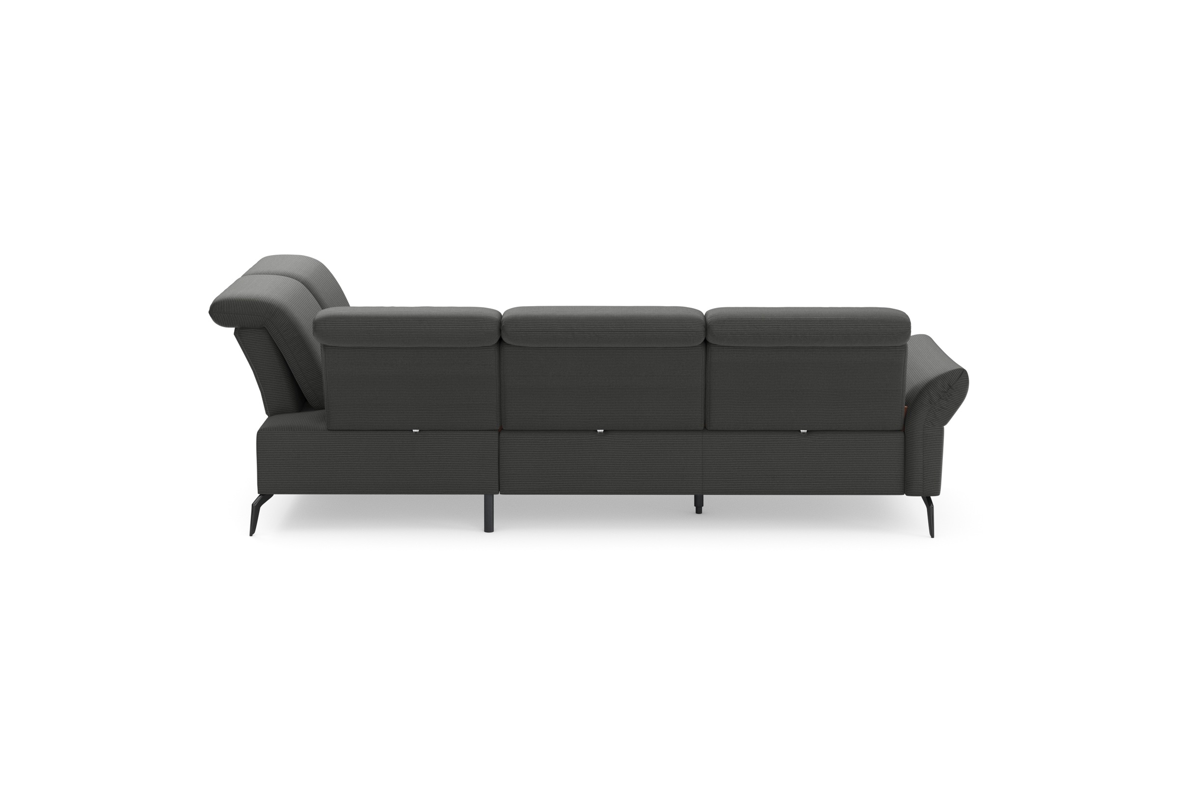 INOSIGN Ecksofa »Coco L-Form«, Sitztiefen-, Arm- und Kopfteilverstellung, Cord-Bezug, Fußhöhe 15 cm