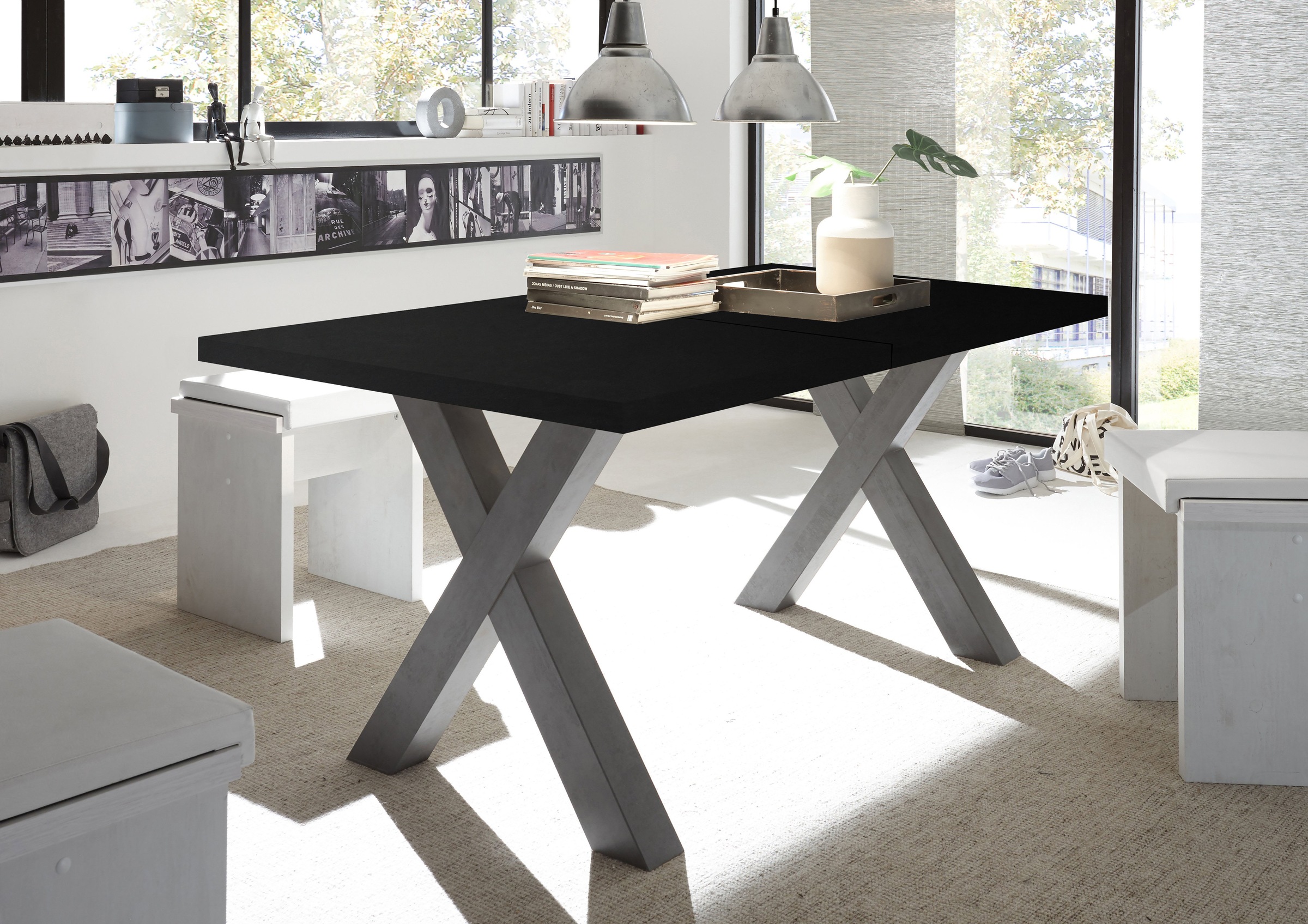3. Bild von Mäusbacher Esstisch »Mister«, mit Auszug (160-210 cm), Gestell in X-Form