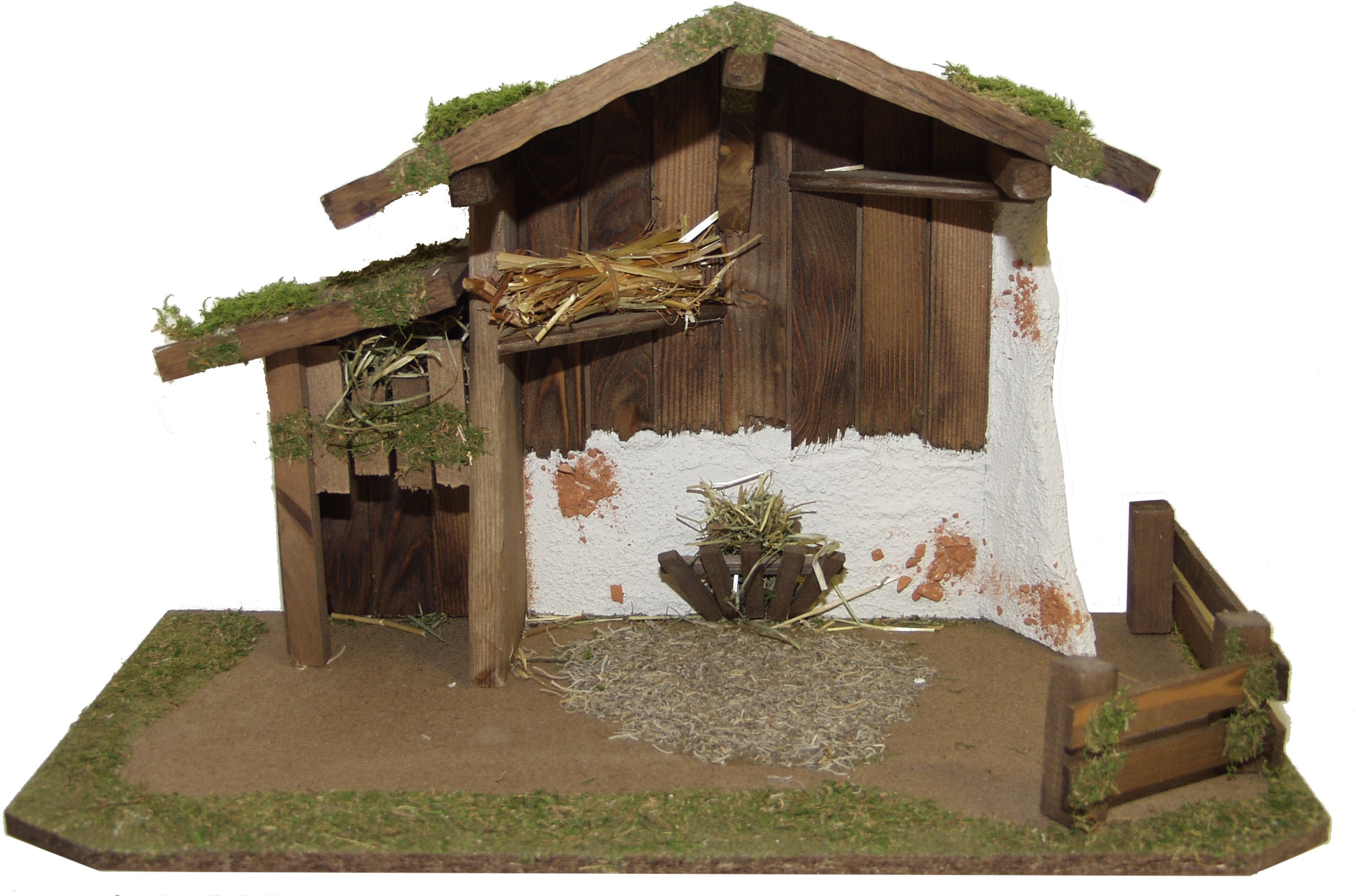 ALFRED KOLBE Krippe »Weihnachtsdeko« aus Holz, 42x22x27 cm, für Figuren bis 10 cm Höhe braun-natur