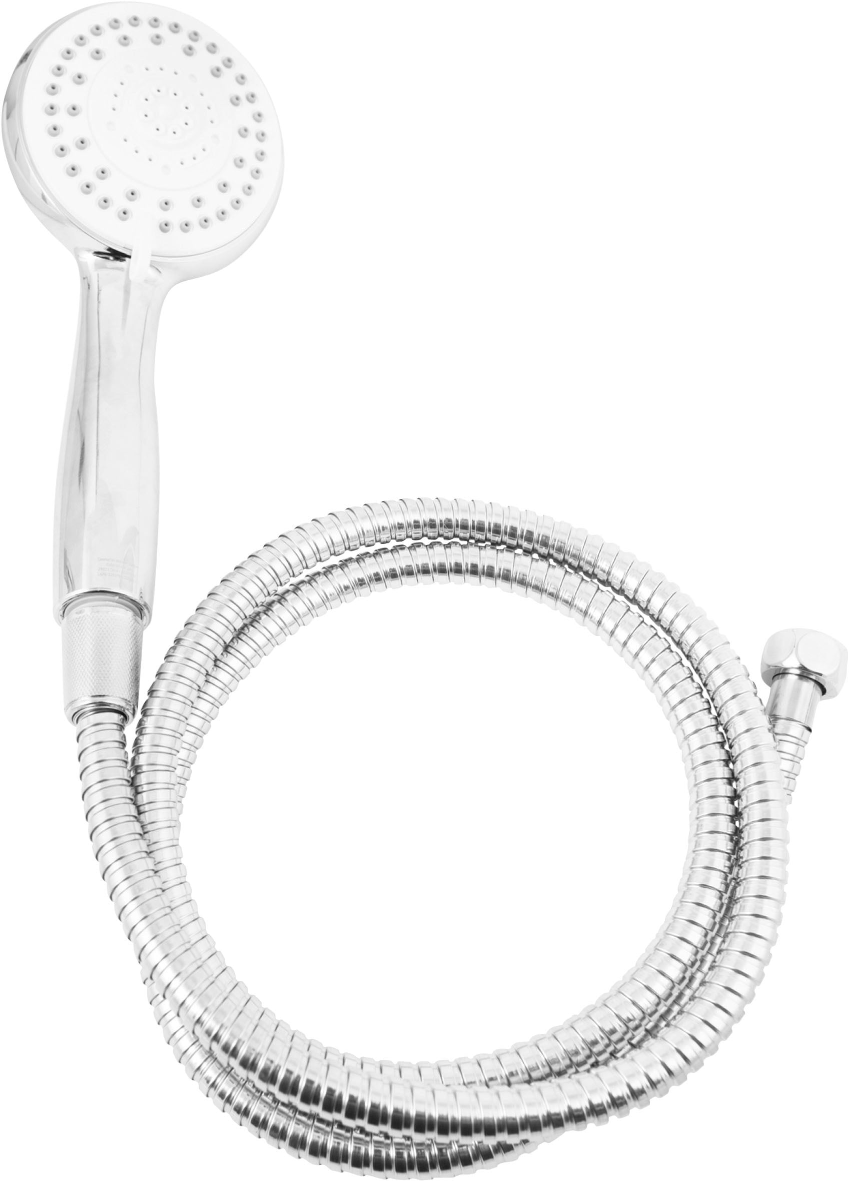 CORNAT Handbrause »100 mm - 5 Strahlarten: Normal-, Soft & Massagestrahl - Anti-Kalk« Wasserspareinsatz - 150 cm Brauseschlauch